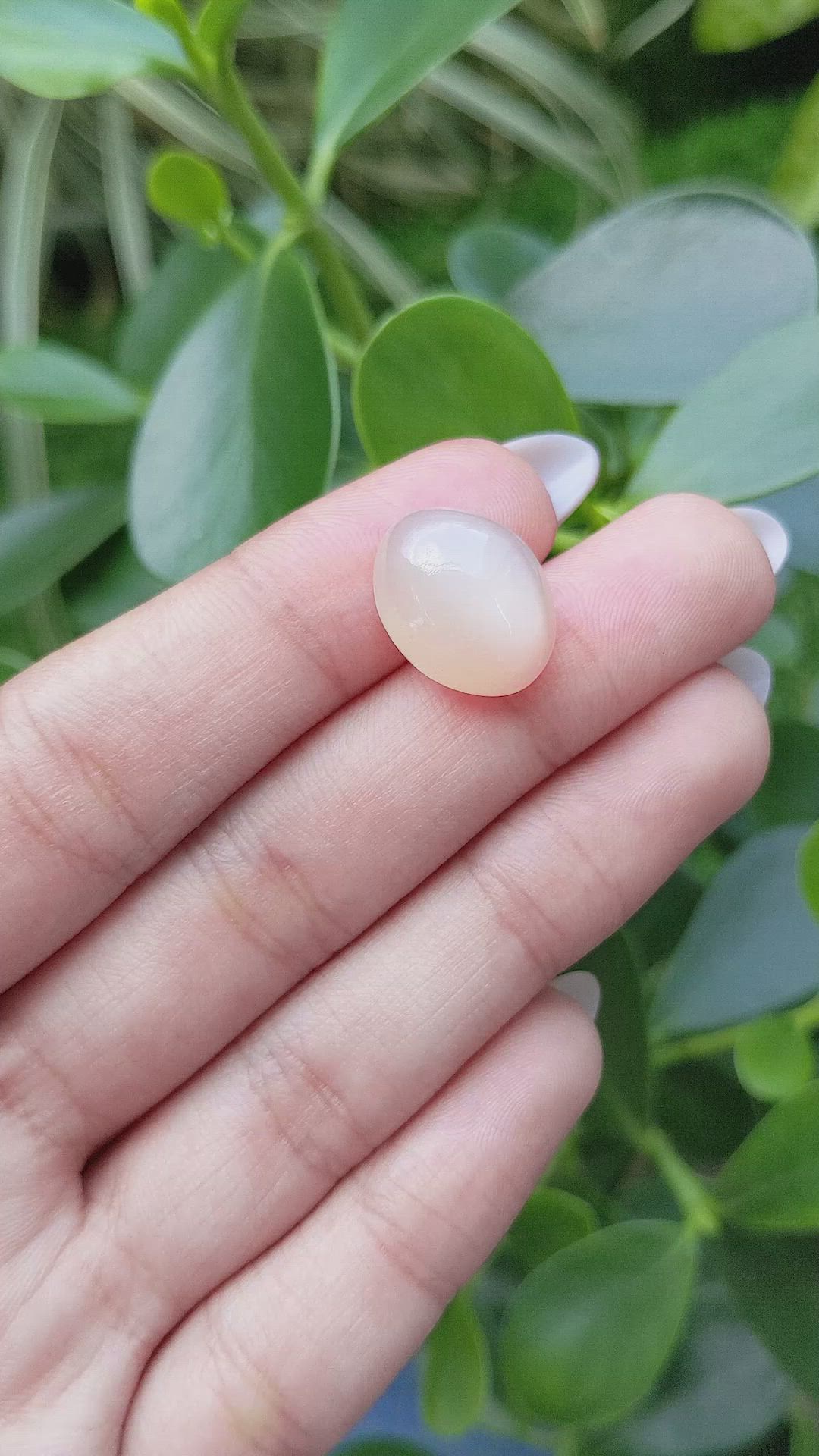 10.58 Ct. Cabochon Moonstone from Ceylon (Sri Lanka) Size Video
