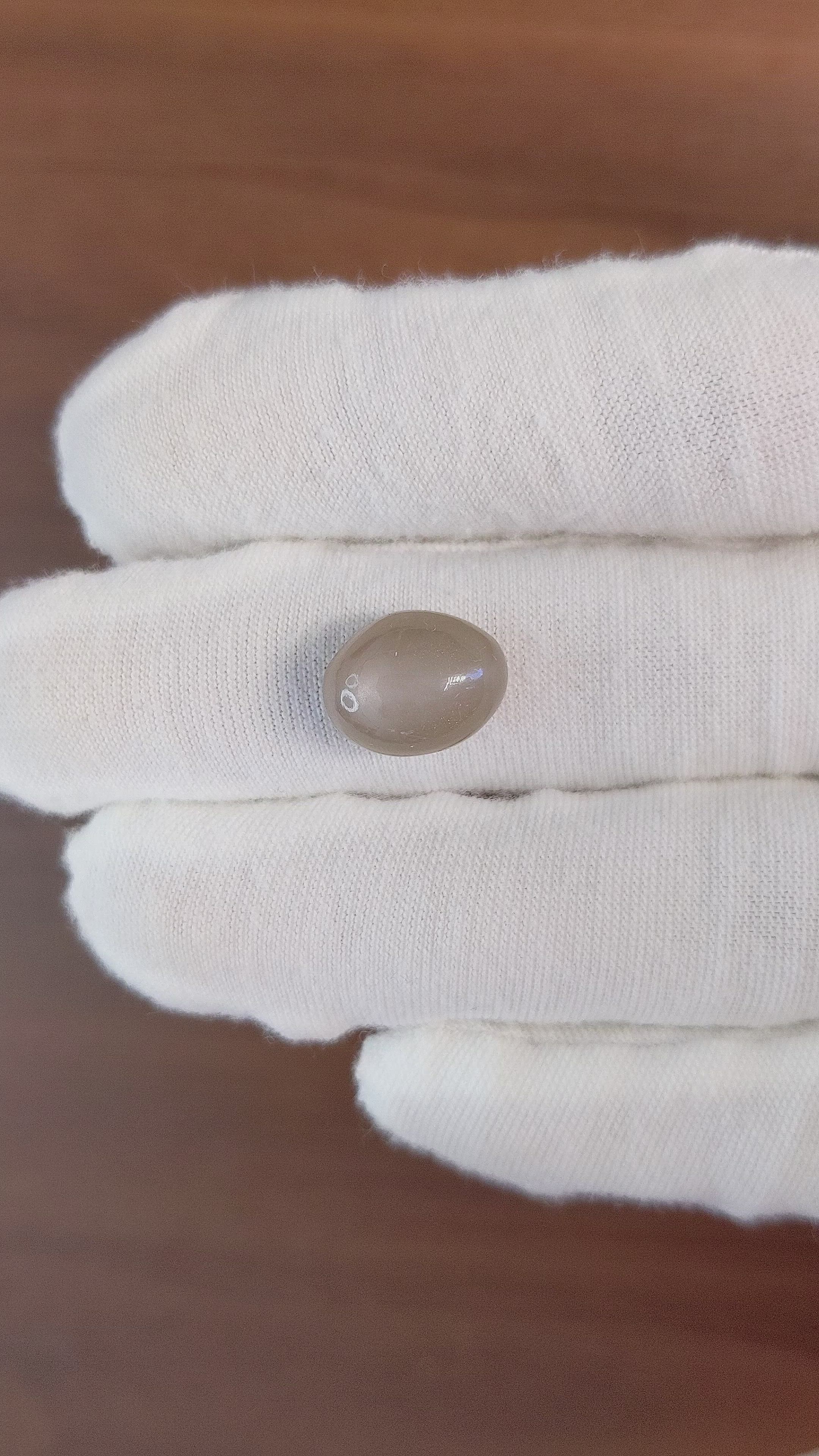 7.59 Ct. Cabochon Moonstone from Ceylon (Sri Lanka) Size Video