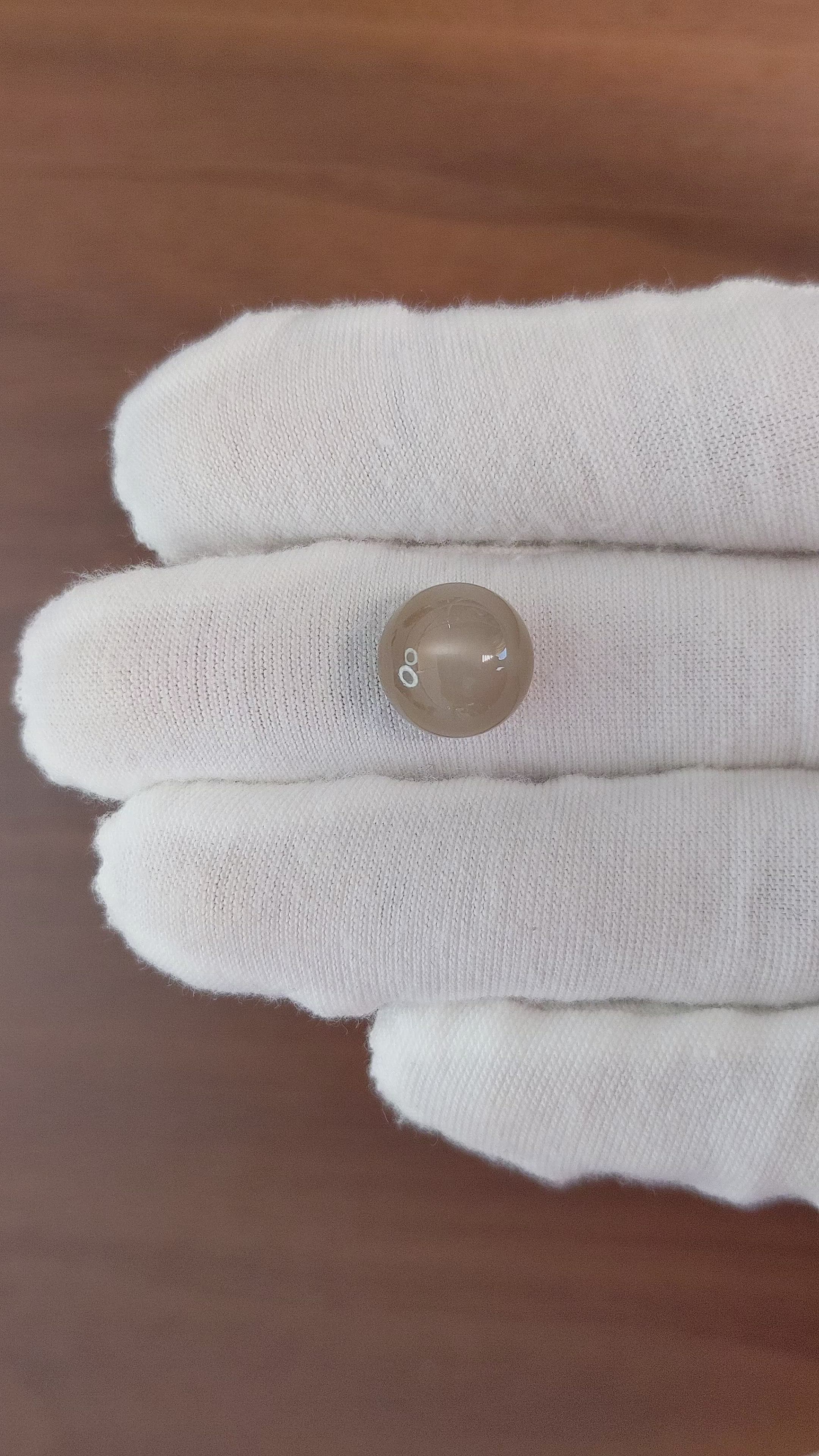 8.23 Ct. Cabochon Moonstone from Ceylon (Sri Lanka) Size Video