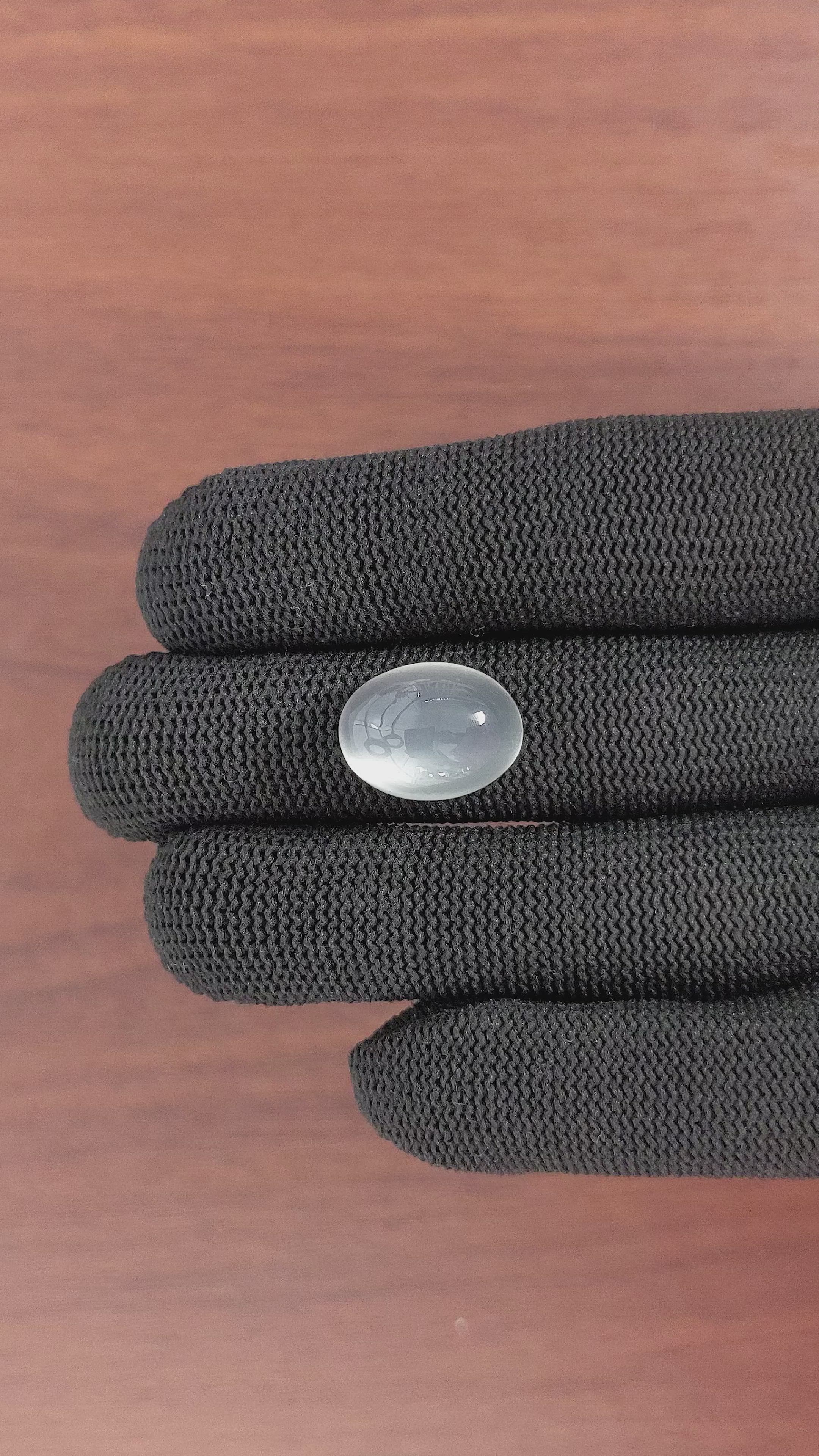11.73 Ct. Cabochon Moonstone from Ceylon (Sri Lanka) Size Video