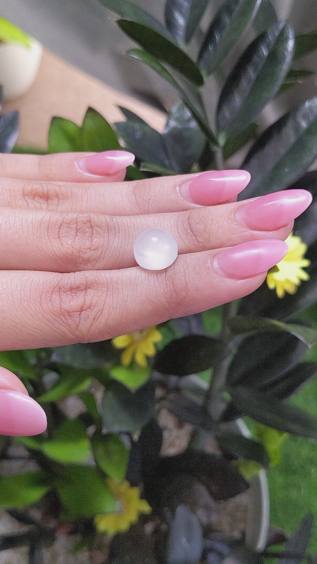 5.98 Ct. Cabochon Moonstone from Ceylon (Sri Lanka) Size Video