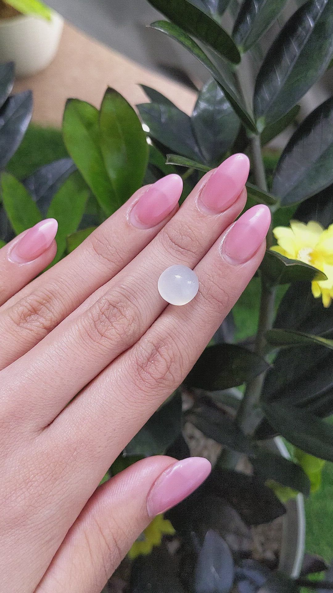 5.98 Ct. Cabochon Moonstone from Ceylon (Sri Lanka) Size Video