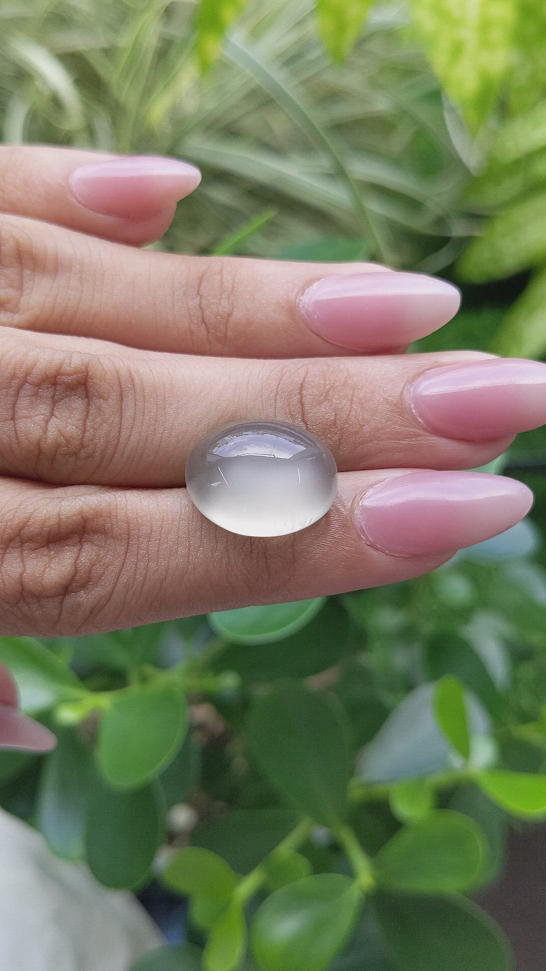 14.46 Ct. Cabochon Moonstone from Ceylon (Sri Lanka) Size Video