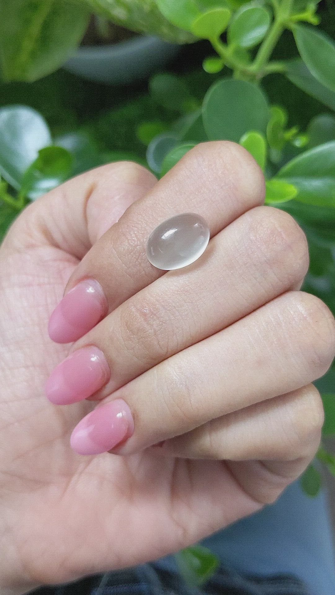 6.51 Ct. Cabochon Moonstone from Ceylon (Sri Lanka) Size Video