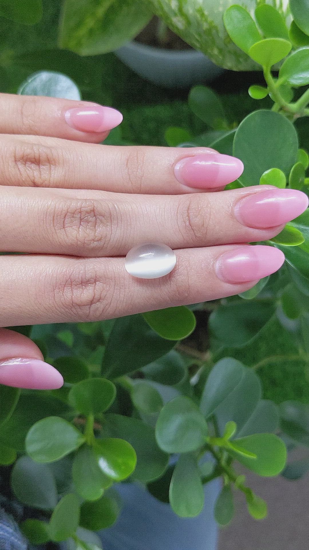 6.51 Ct. Cabochon Moonstone from Ceylon (Sri Lanka) Size Video