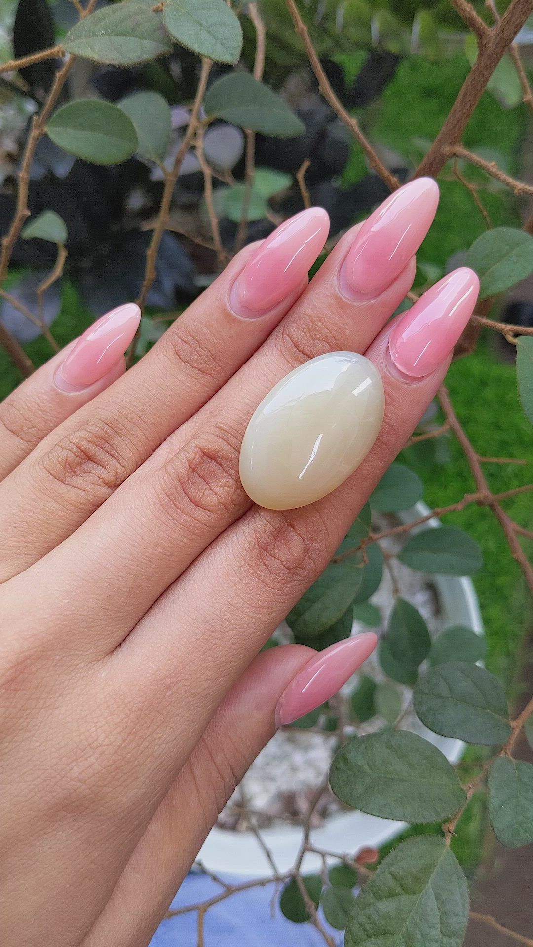34.36 Ct. Cabochon Moonstone from Ceylon (Sri Lanka) Size Video