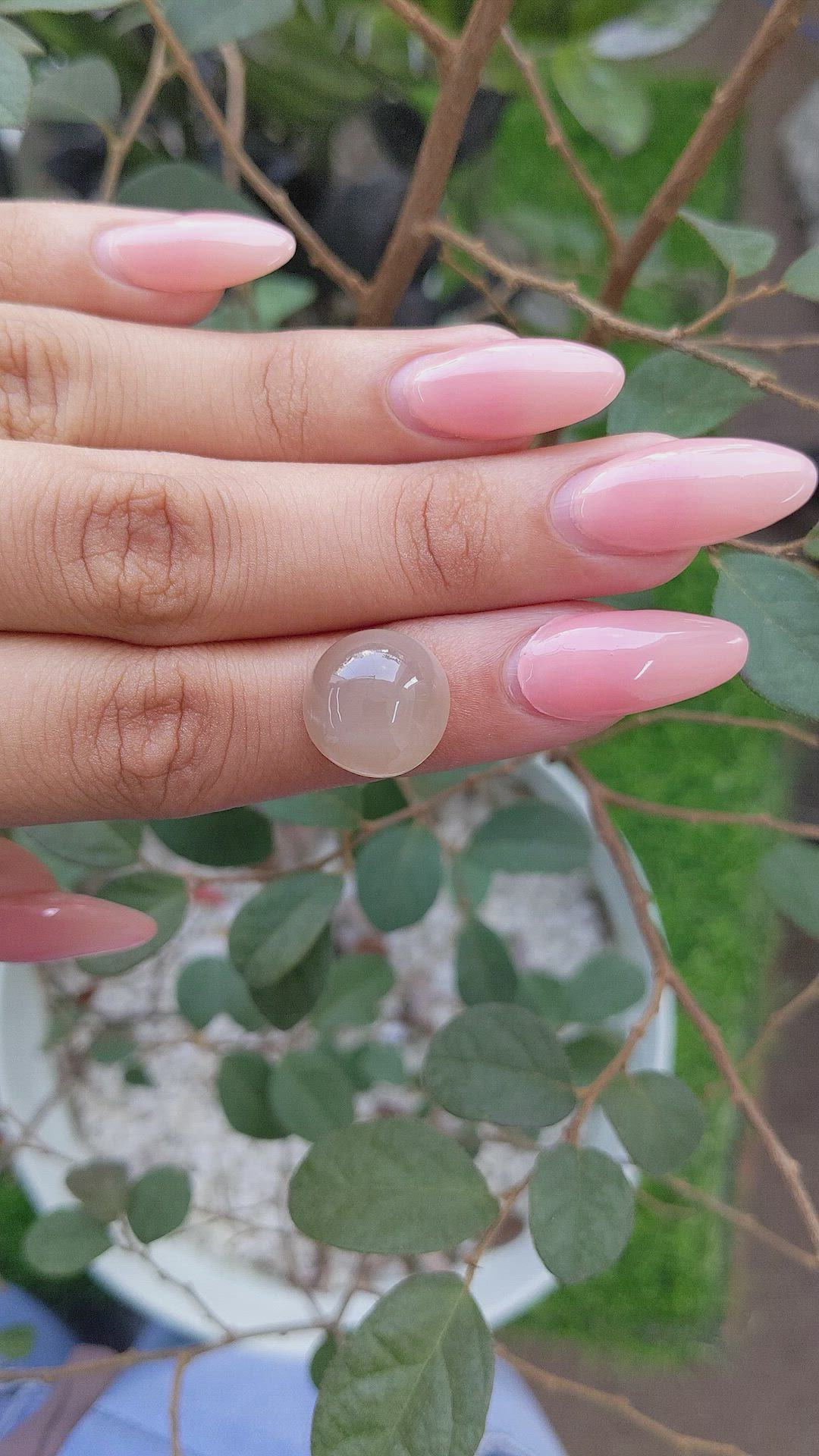13.46 Ct. Cabochon Moonstone from Ceylon (Sri Lanka) Size Video