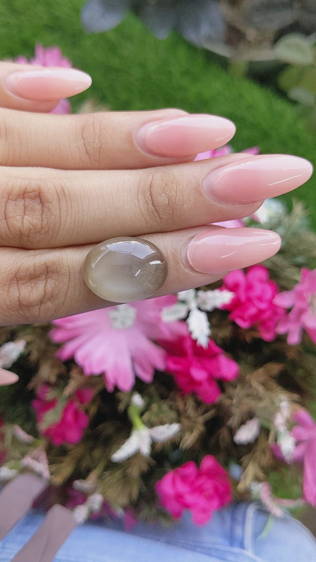 12.82 Ct. Cabochon Moonstone from Ceylon (Sri Lanka) Size Video