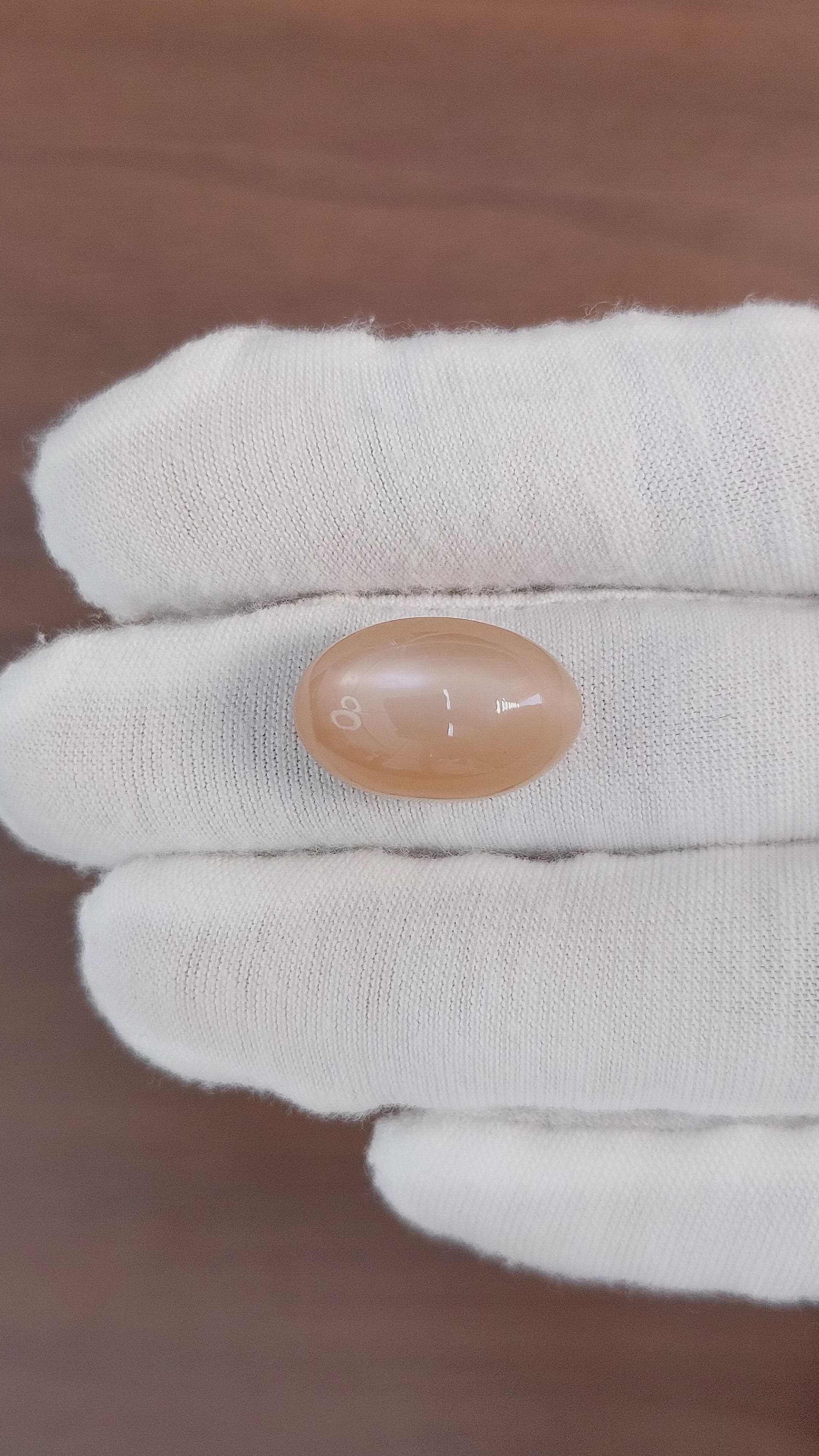 19.22 Ct. Cabochon Moonstone from Ceylon (Sri Lanka) Size Video