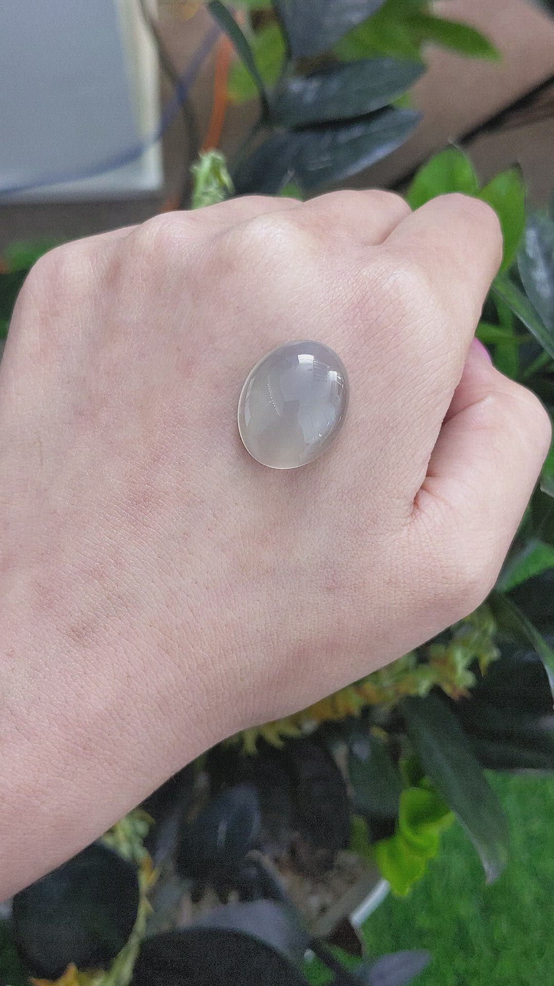 17.05 Ct. Cabochon Moonstone from Ceylon (Sri Lanka) Size Video