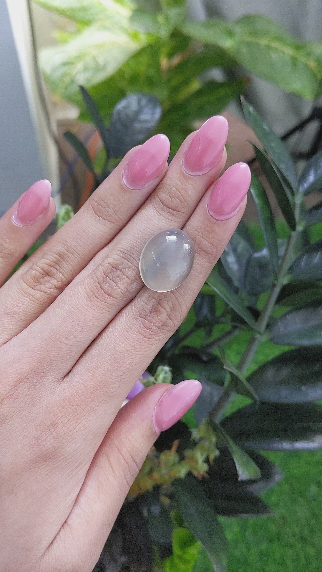 17.05 Ct. Cabochon Moonstone from Ceylon (Sri Lanka) Size Video