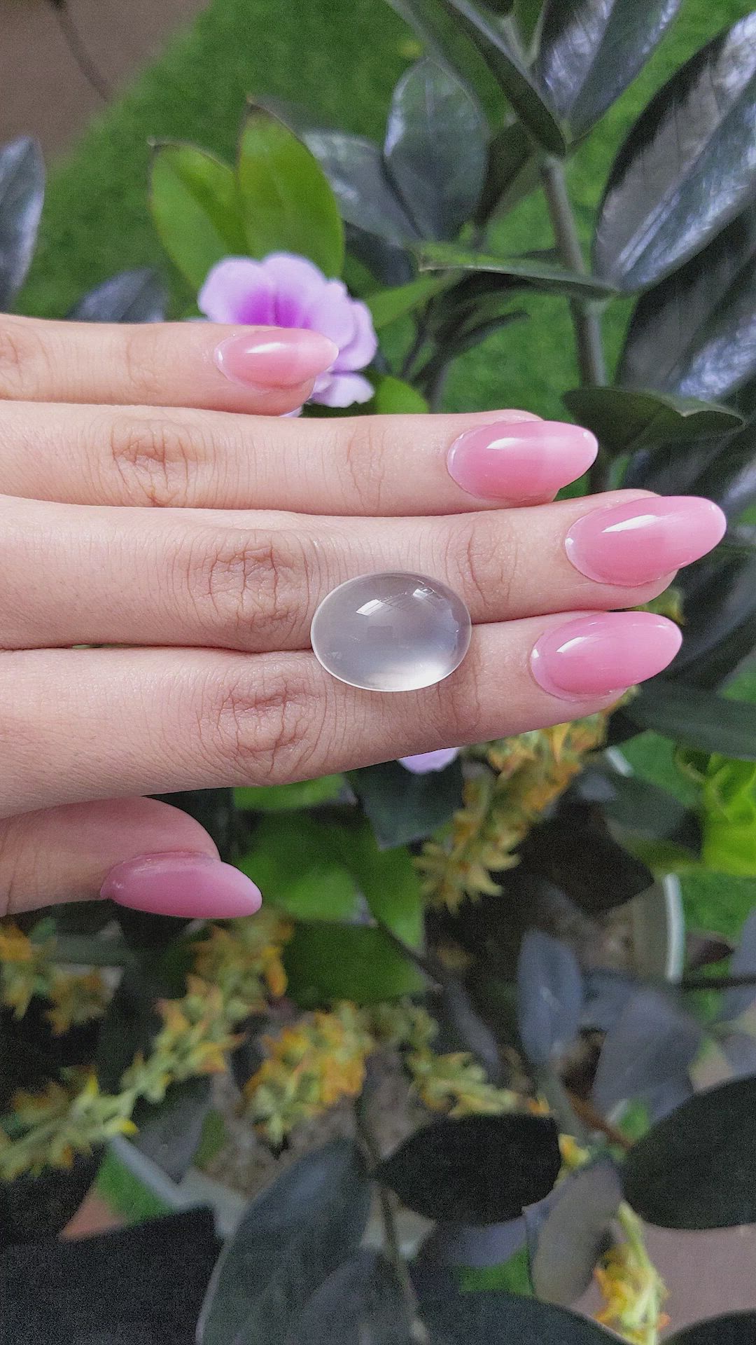 20.71 Ct. Cabochon Moonstone from Ceylon (Sri Lanka) Size Video