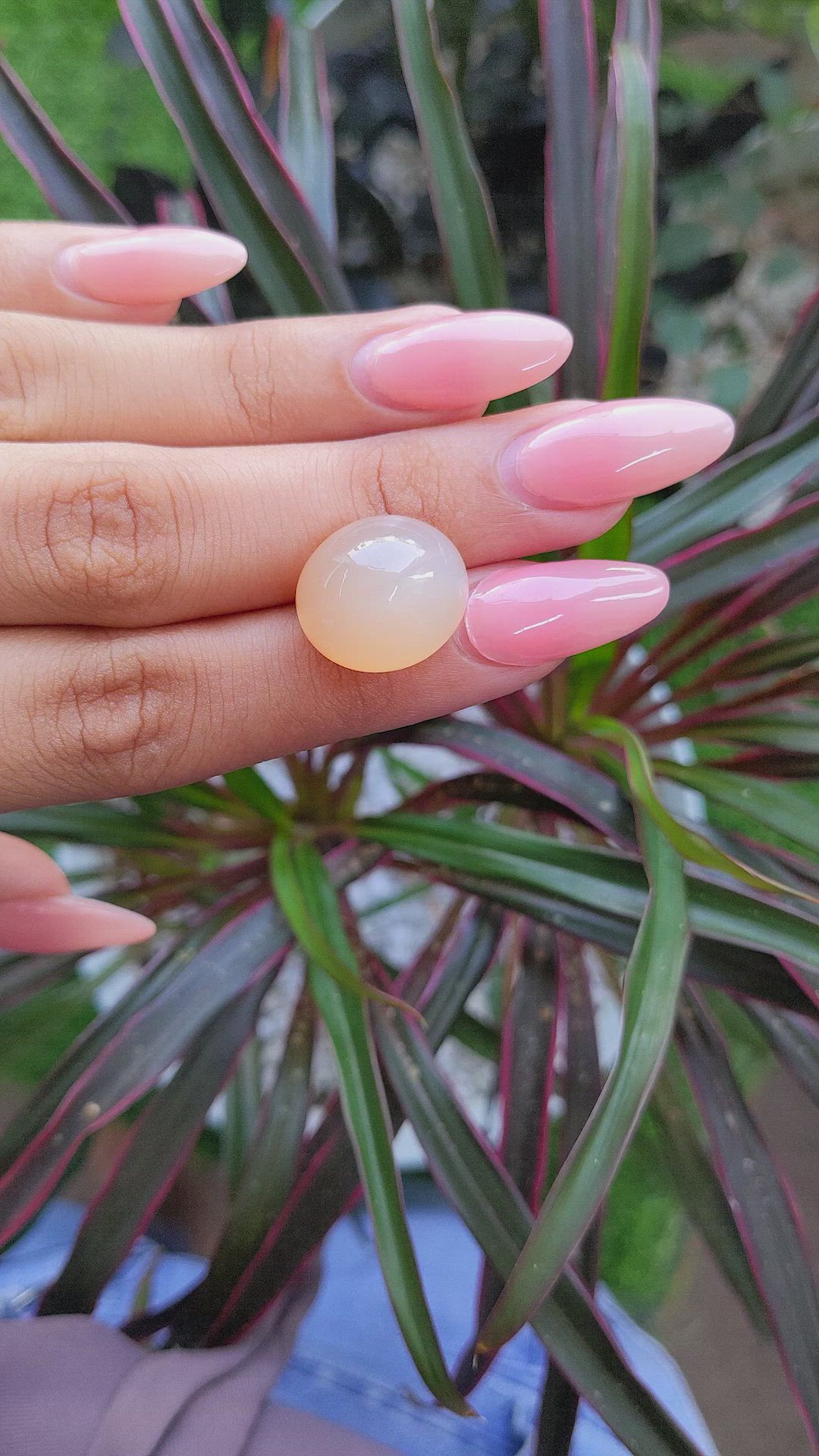 23.76 Ct. Cabochon Moonstone from Ceylon (Sri Lanka) Size Video
