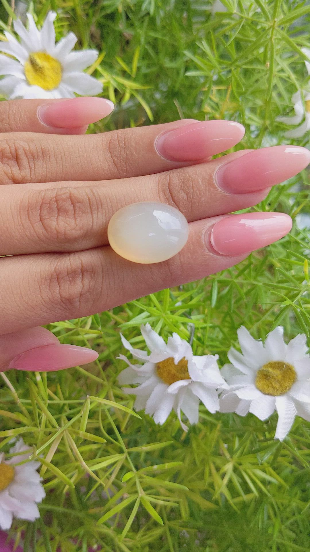 19.92 Ct. Cabochon Moonstone from Ceylon (Sri Lanka) Size Video