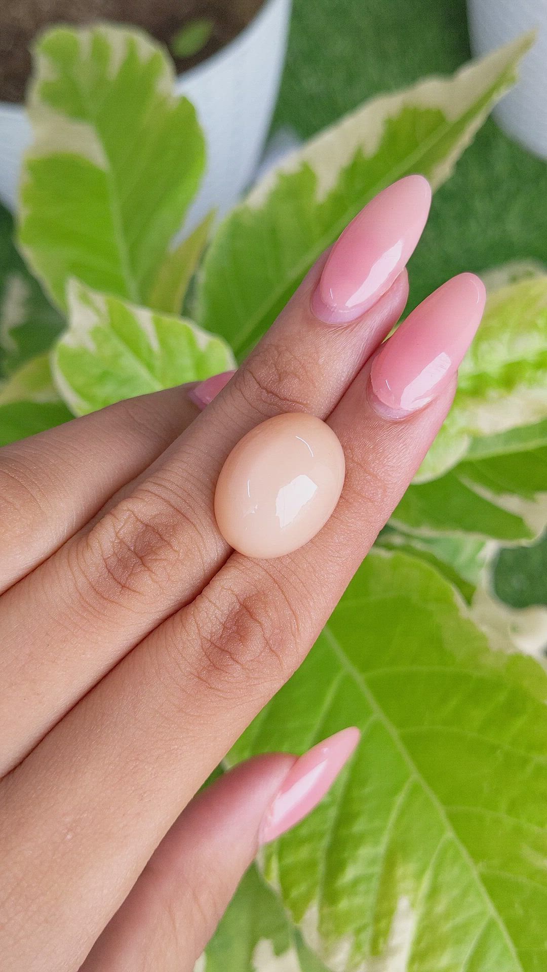 22.98 Ct. Cabochon Moonstone from Ceylon (Sri Lanka) Size Video