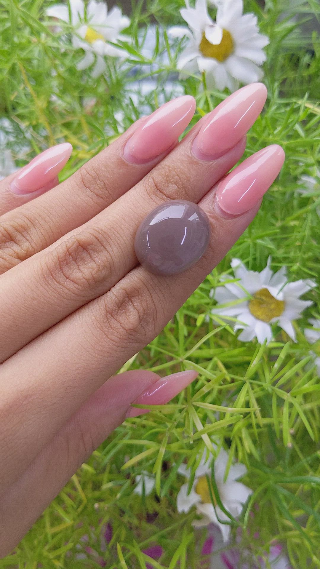 23.67 Ct. Cabochon Moonstone from Ceylon (Sri Lanka) Size Video