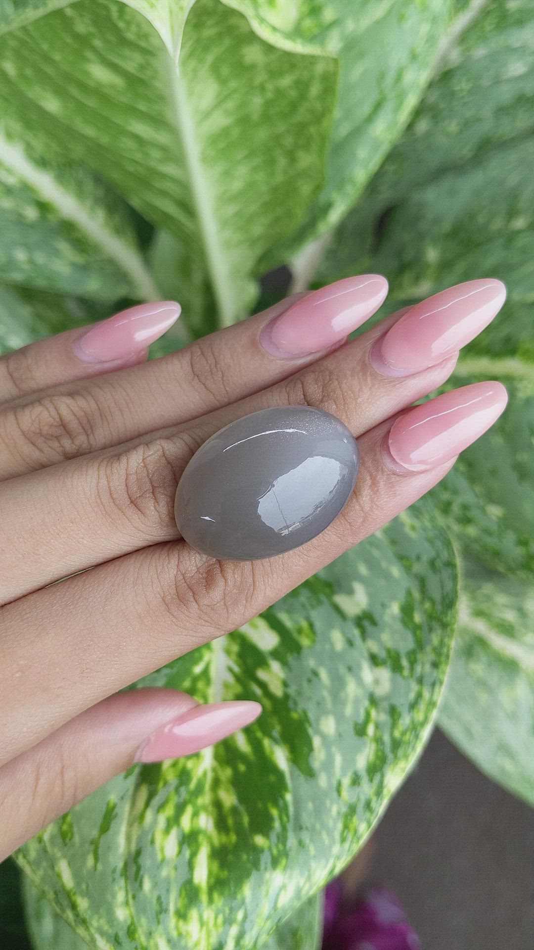 52.25 Ct. Cabochon Moonstone from Ceylon (Sri Lanka) Size Video