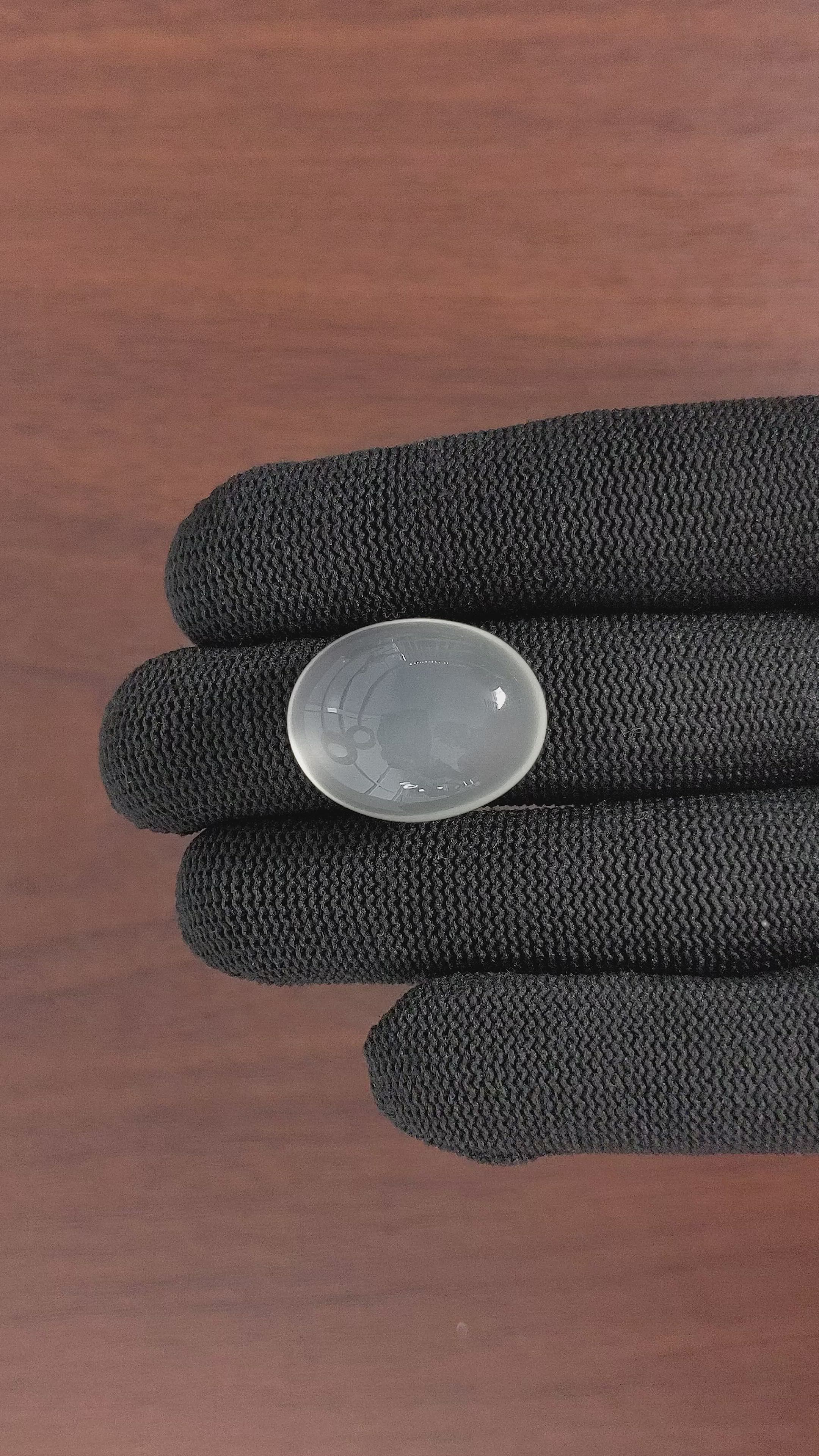 34.06 Ct. Cabochon Moonstone from Ceylon (Sri Lanka) Size Video