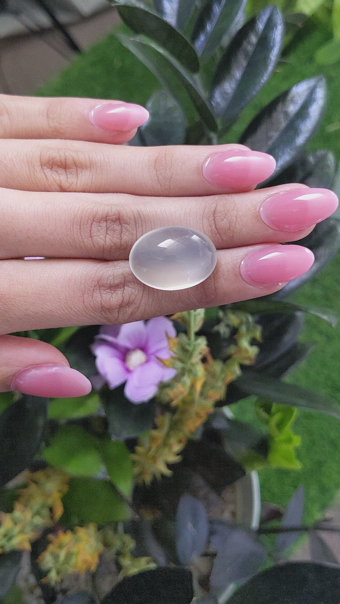 25.42 Ct. Cabochon Moonstone from Ceylon (Sri Lanka) Size Video