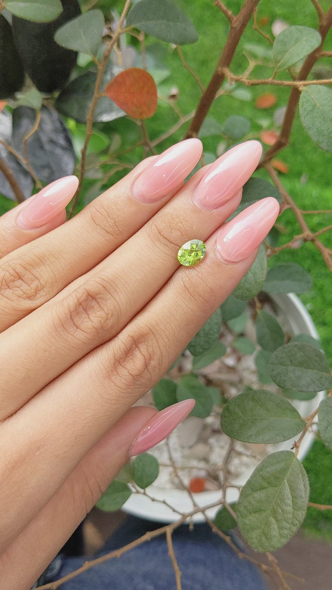 1.44 Ct. Peridot from Ceylon (Sri Lanka) Size Video