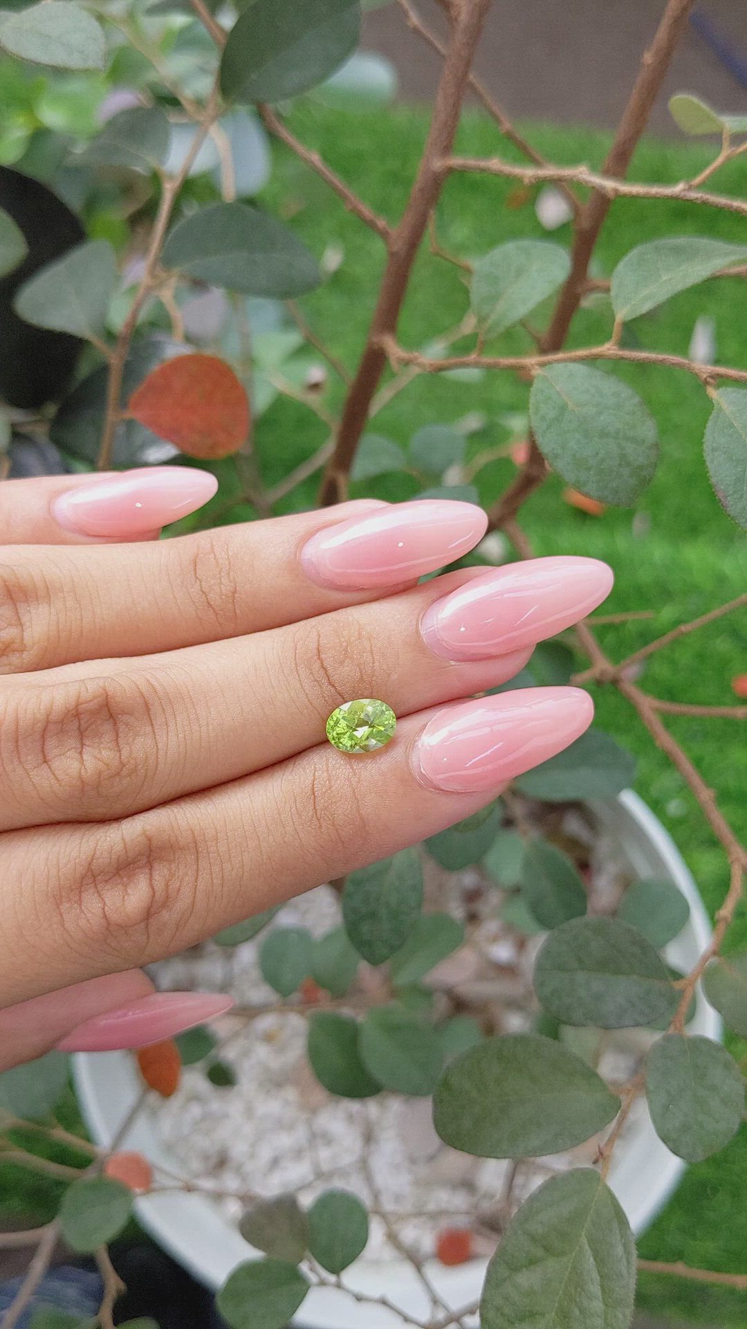1.44 Ct. Peridot from Ceylon (Sri Lanka) Size Video