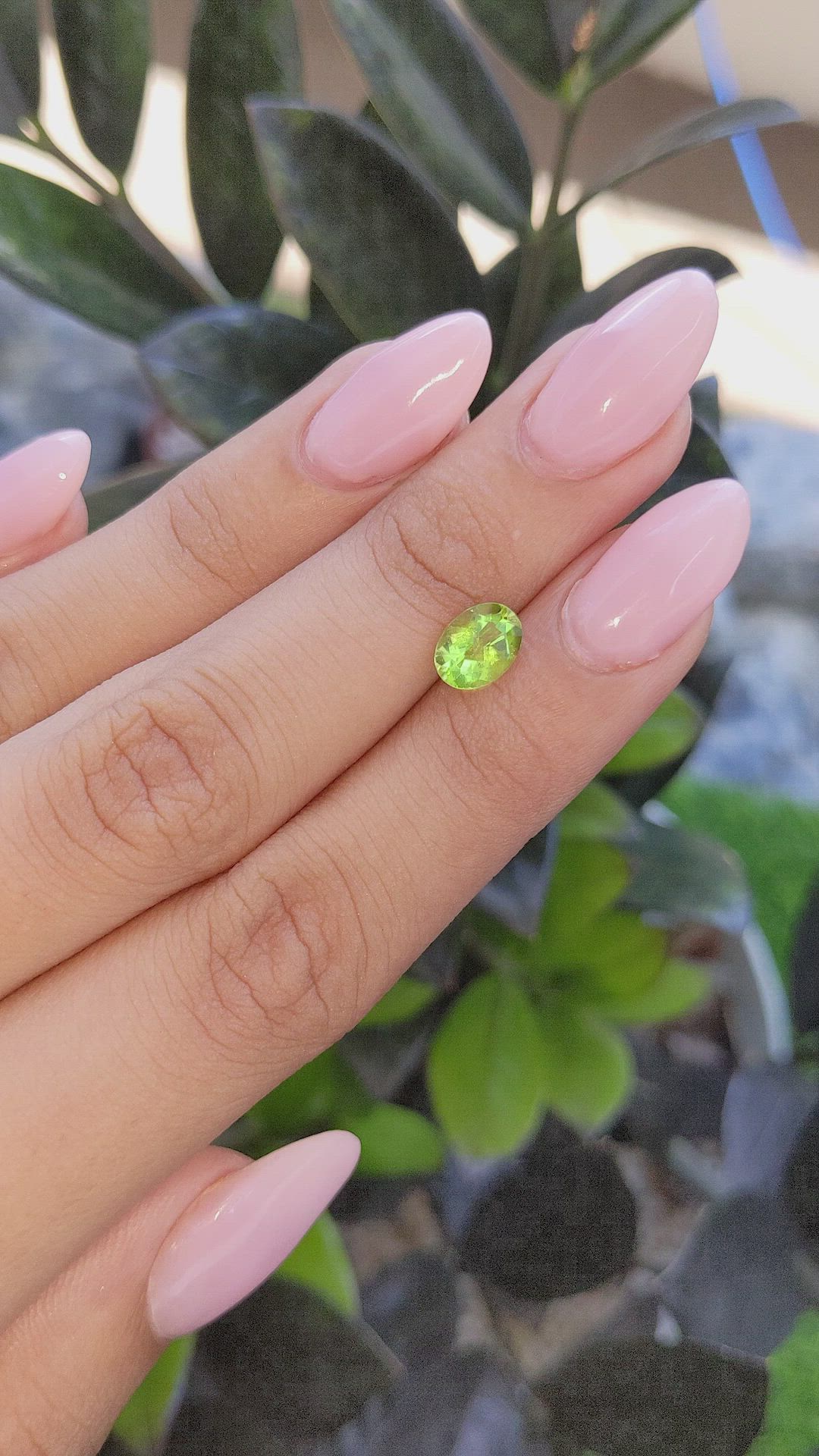 1.26 Ct. Peridot from Ceylon (Sri Lanka) Size Video