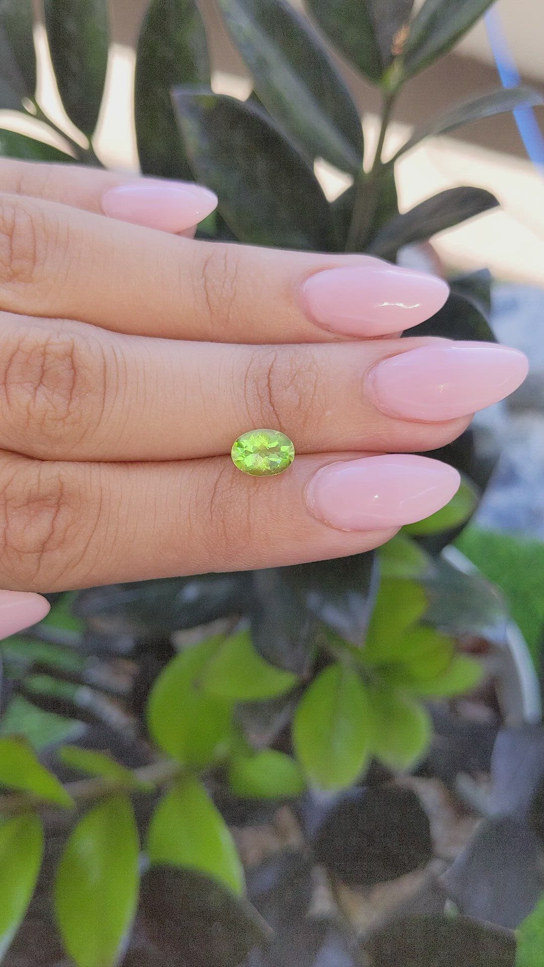 1.26 Ct. Peridot from Ceylon (Sri Lanka) Size Video