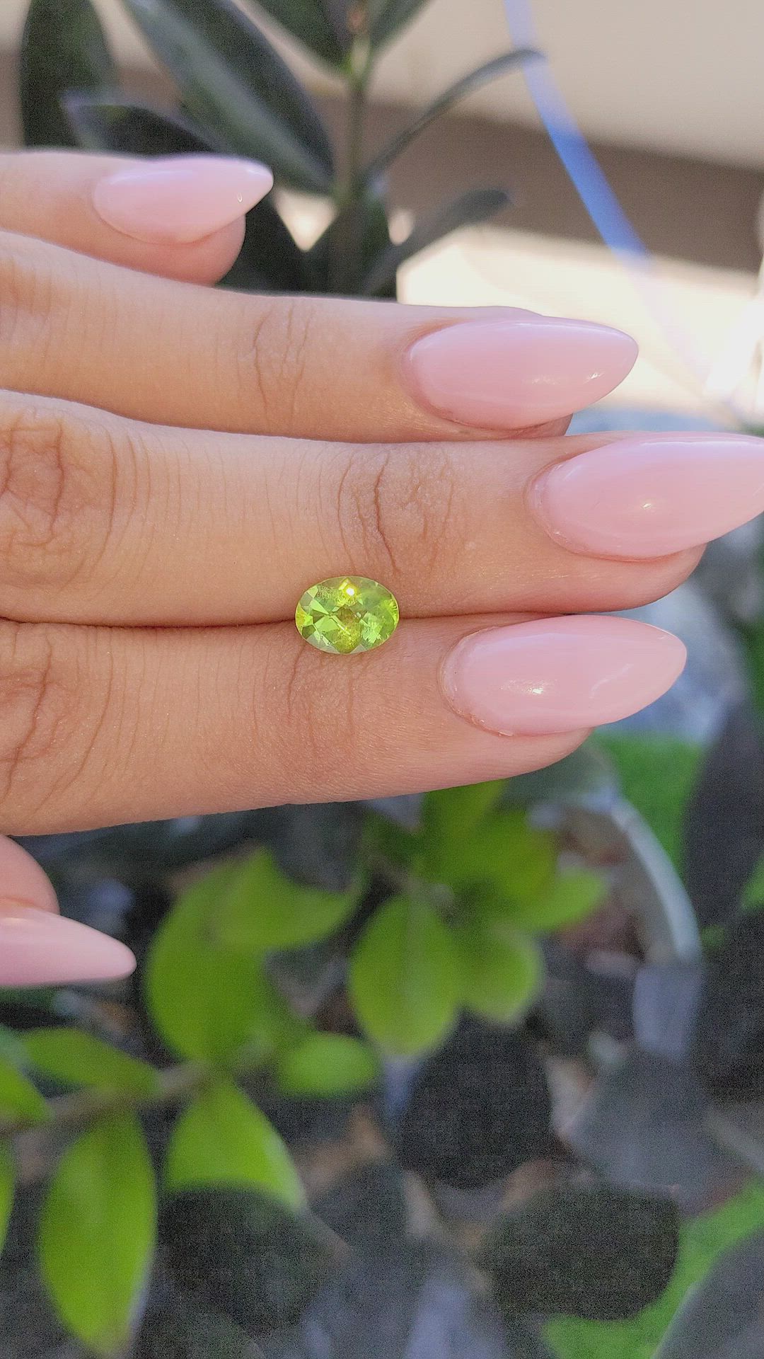 1.35 Ct. Peridot from Ceylon (Sri Lanka) Size Video