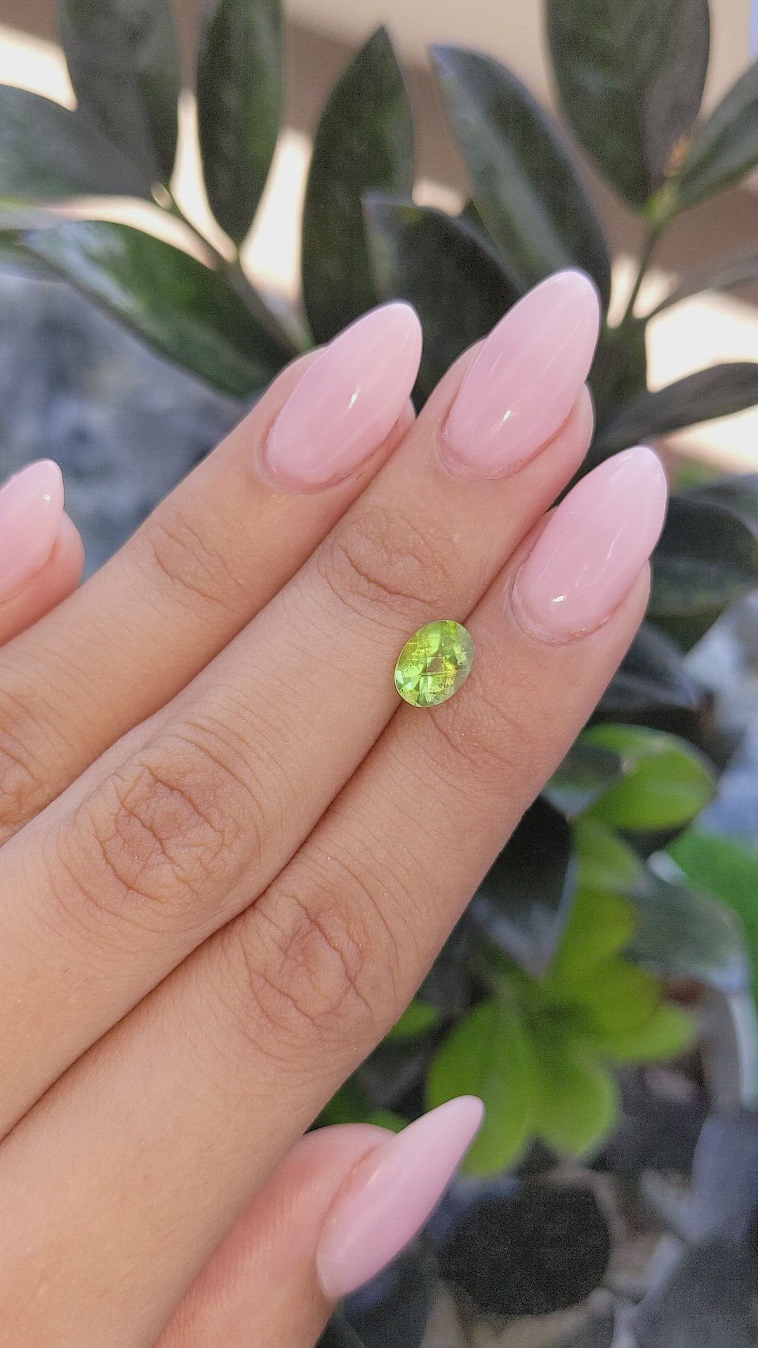 1.35 Ct. Peridot from Ceylon (Sri Lanka) Size Video