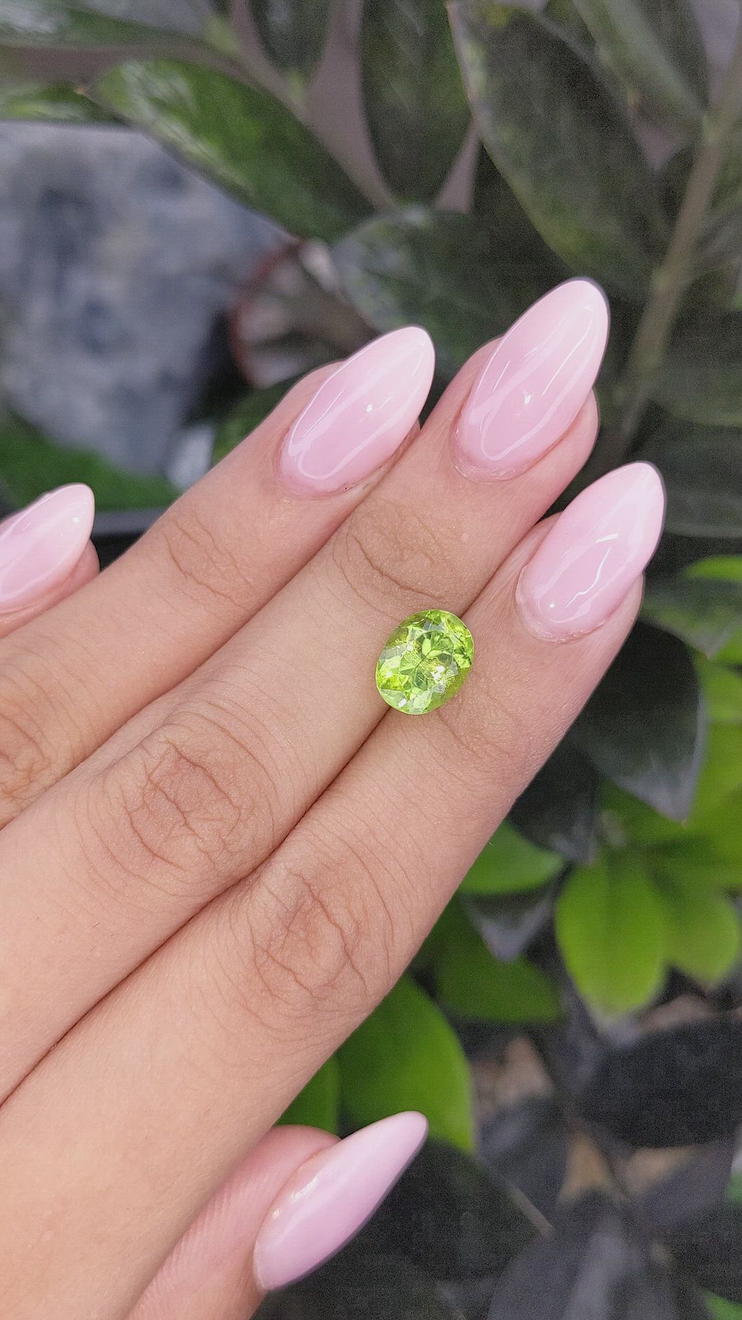 3.25 Ct. Peridot from Ceylon (Sri Lanka) Size Video