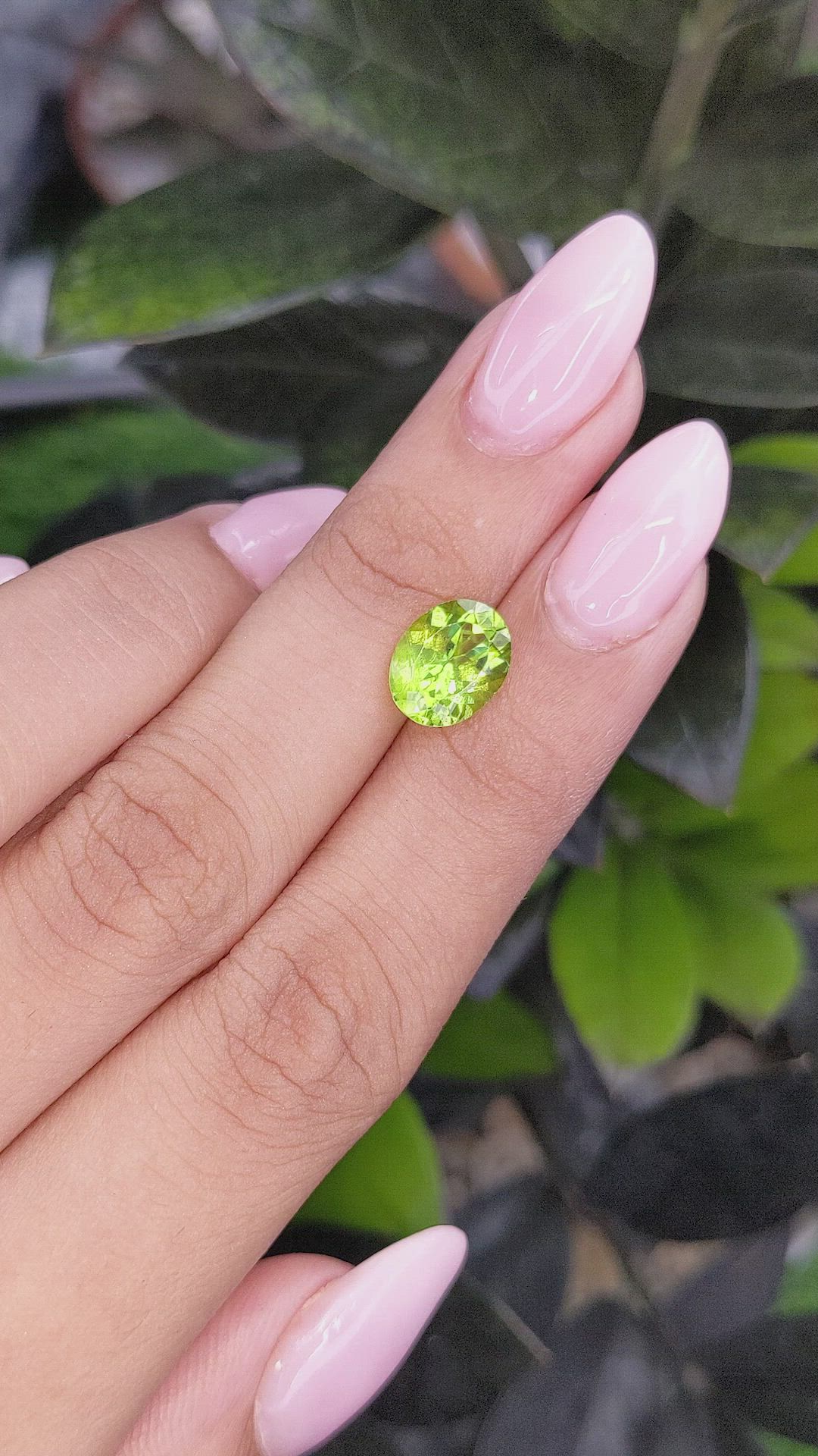 2.70 Ct. Peridot from Ceylon (Sri Lanka) Size Video
