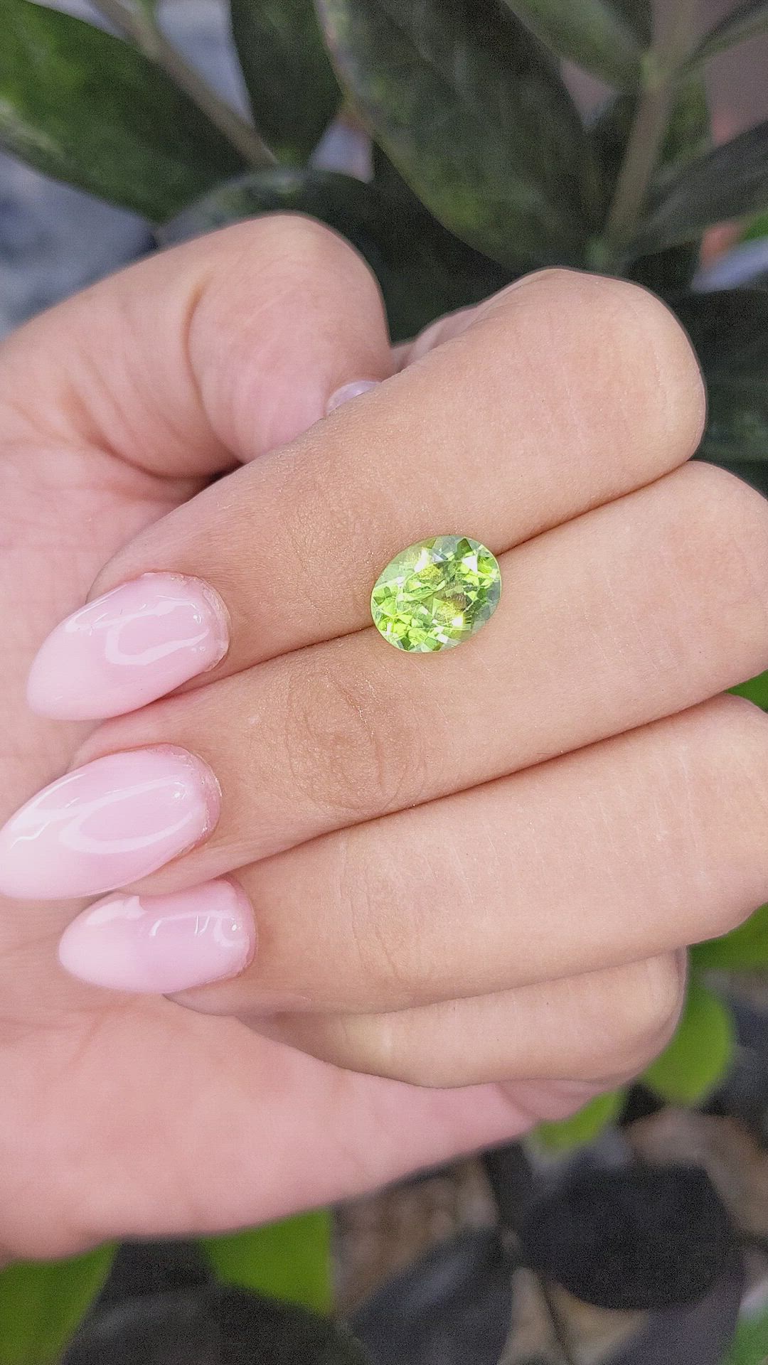 2.53 Ct. Peridot from Ceylon (Sri Lanka) Size Video