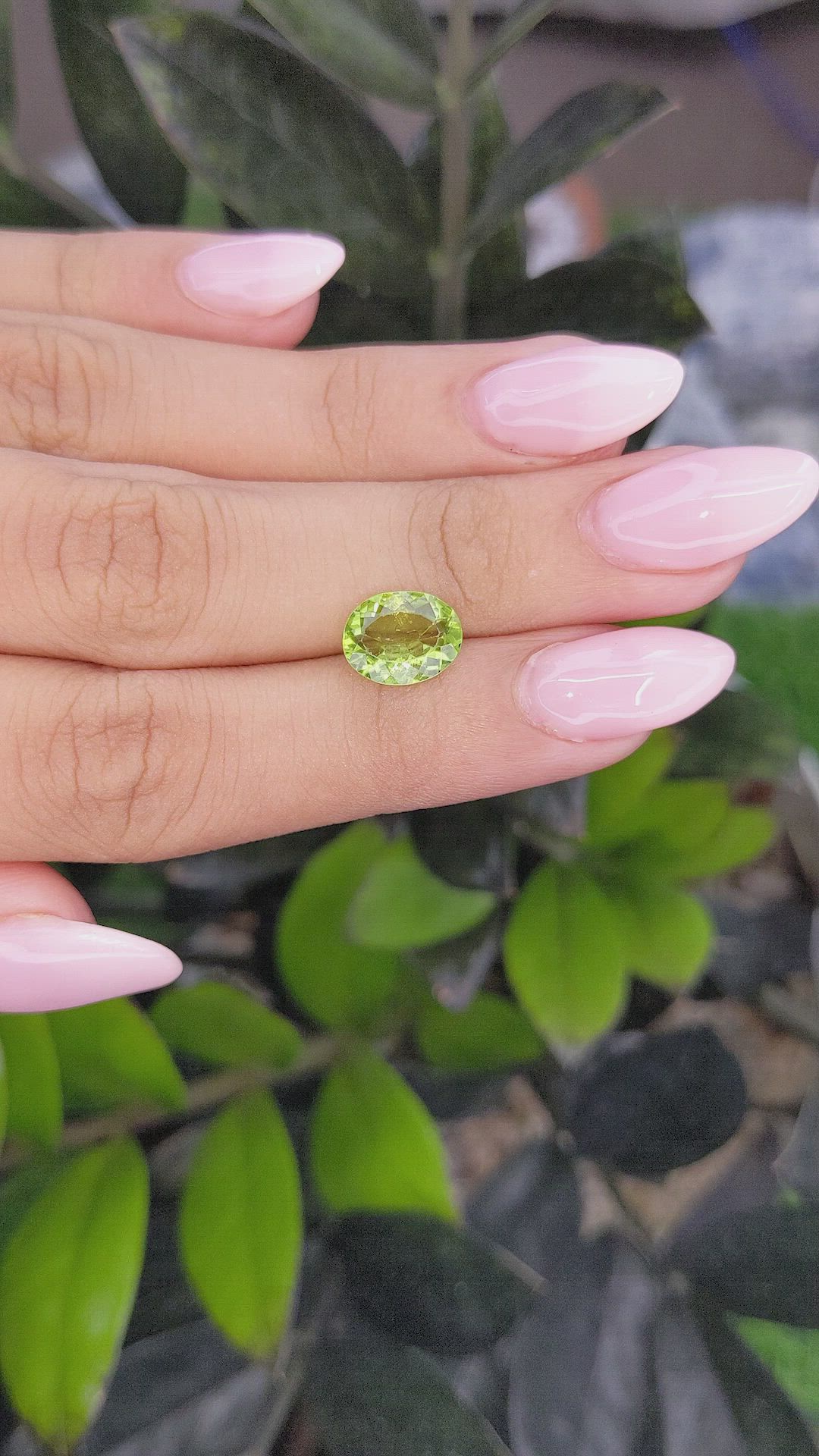 2.25 Ct. Peridot from Ceylon (Sri Lanka) Size Video