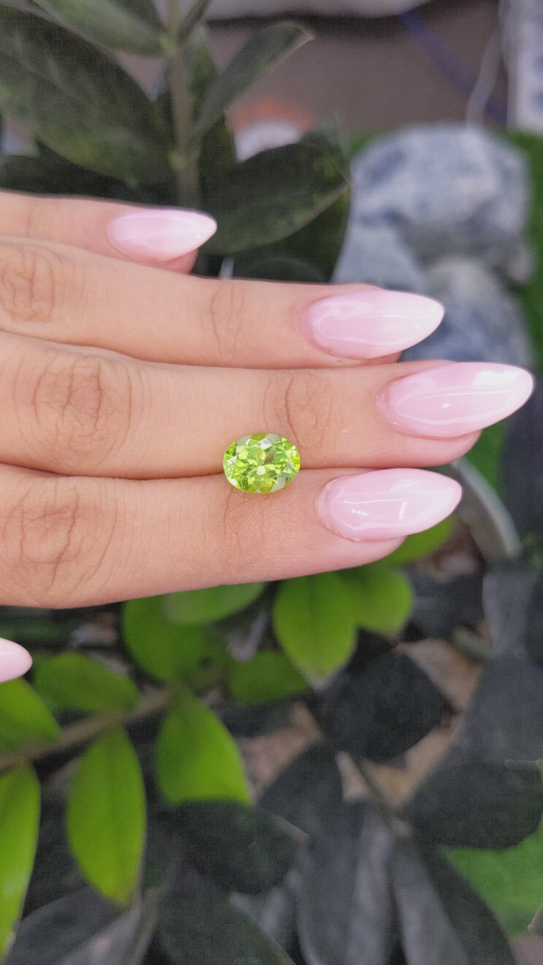 2.93 Ct. Peridot from Ceylon (Sri Lanka) Size Video