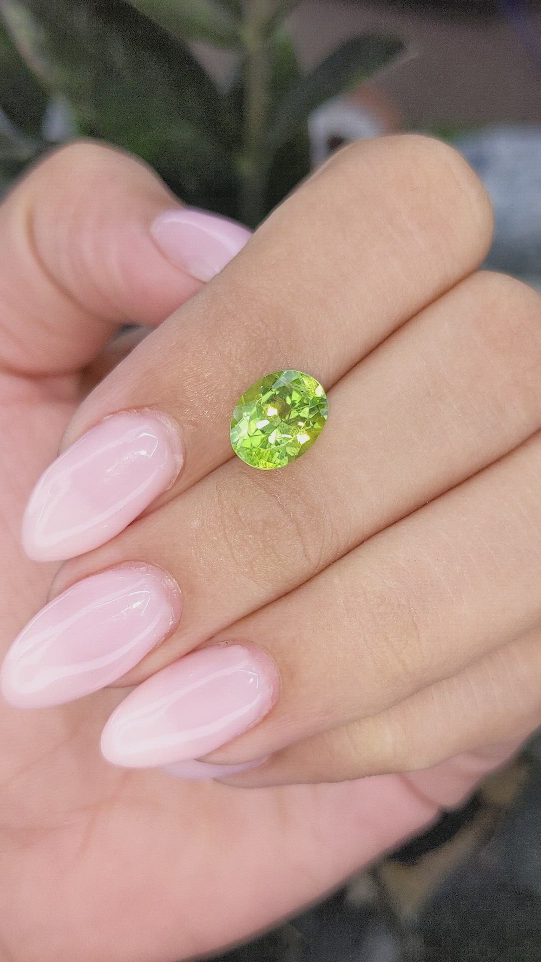 2.93 Ct. Peridot from Ceylon (Sri Lanka) Size Video