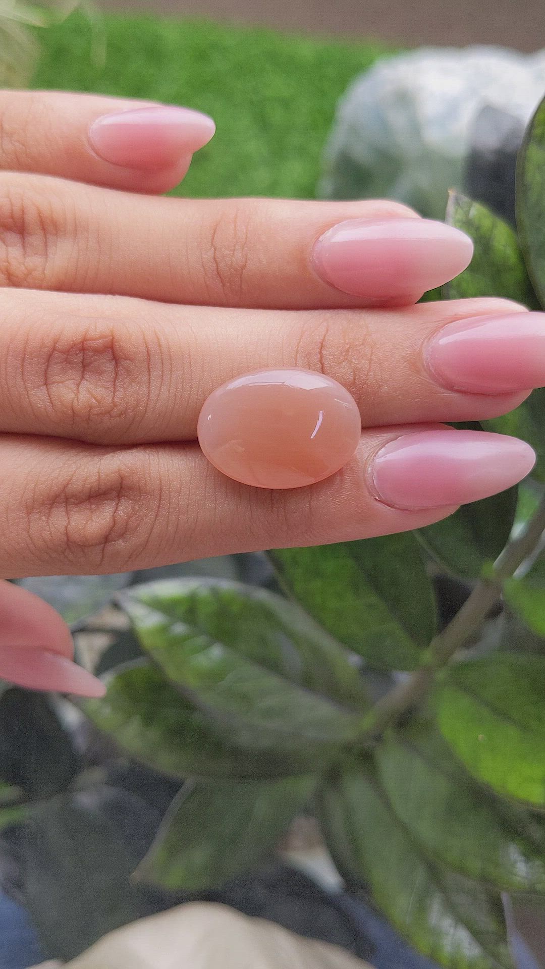 11.99 Ct. Cabochon Moonstone from Ceylon (Sri Lanka) Size Video