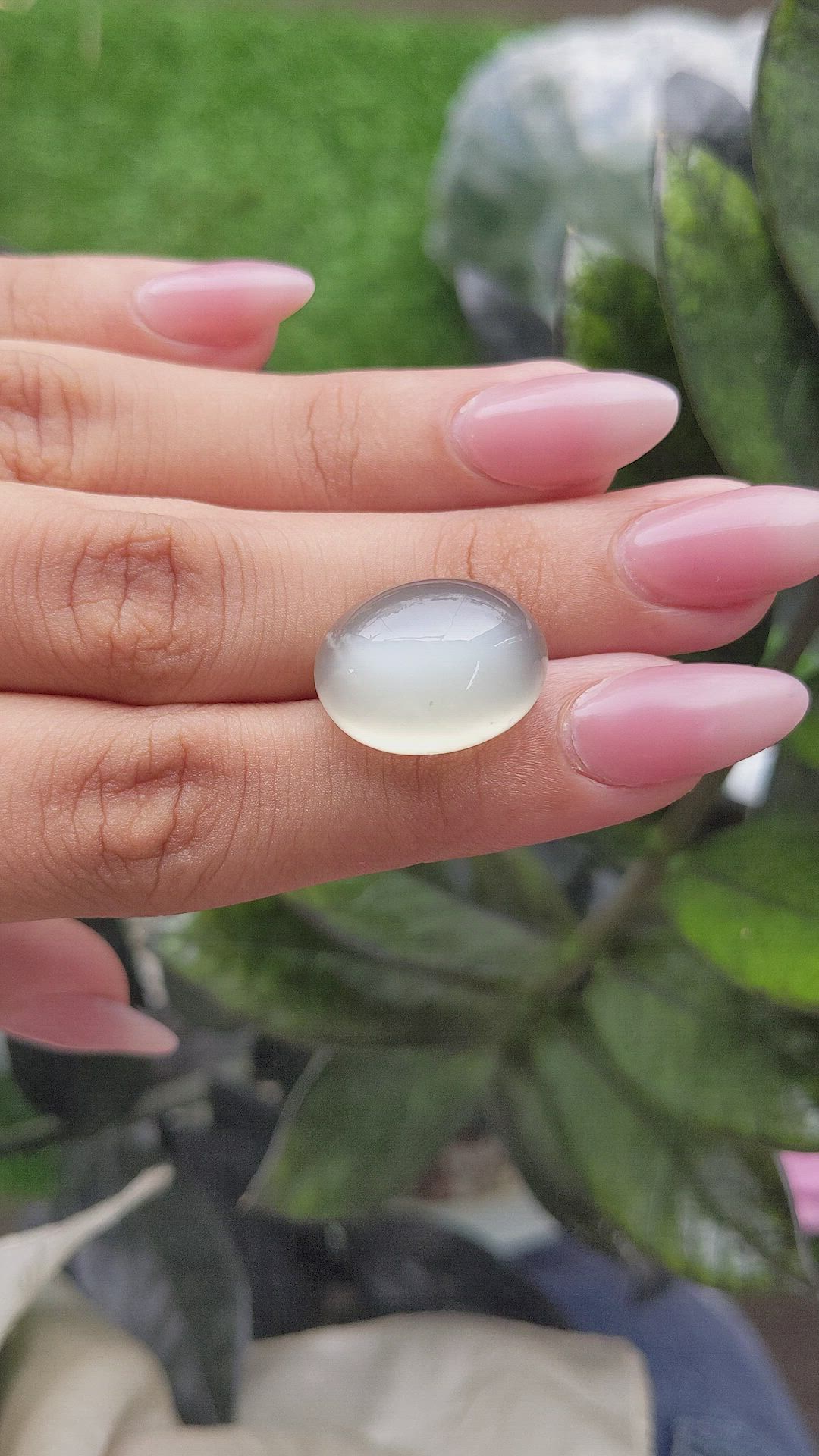 20.14 Ct. Cabochon Moonstone from Ceylon (Sri Lanka) Size Video