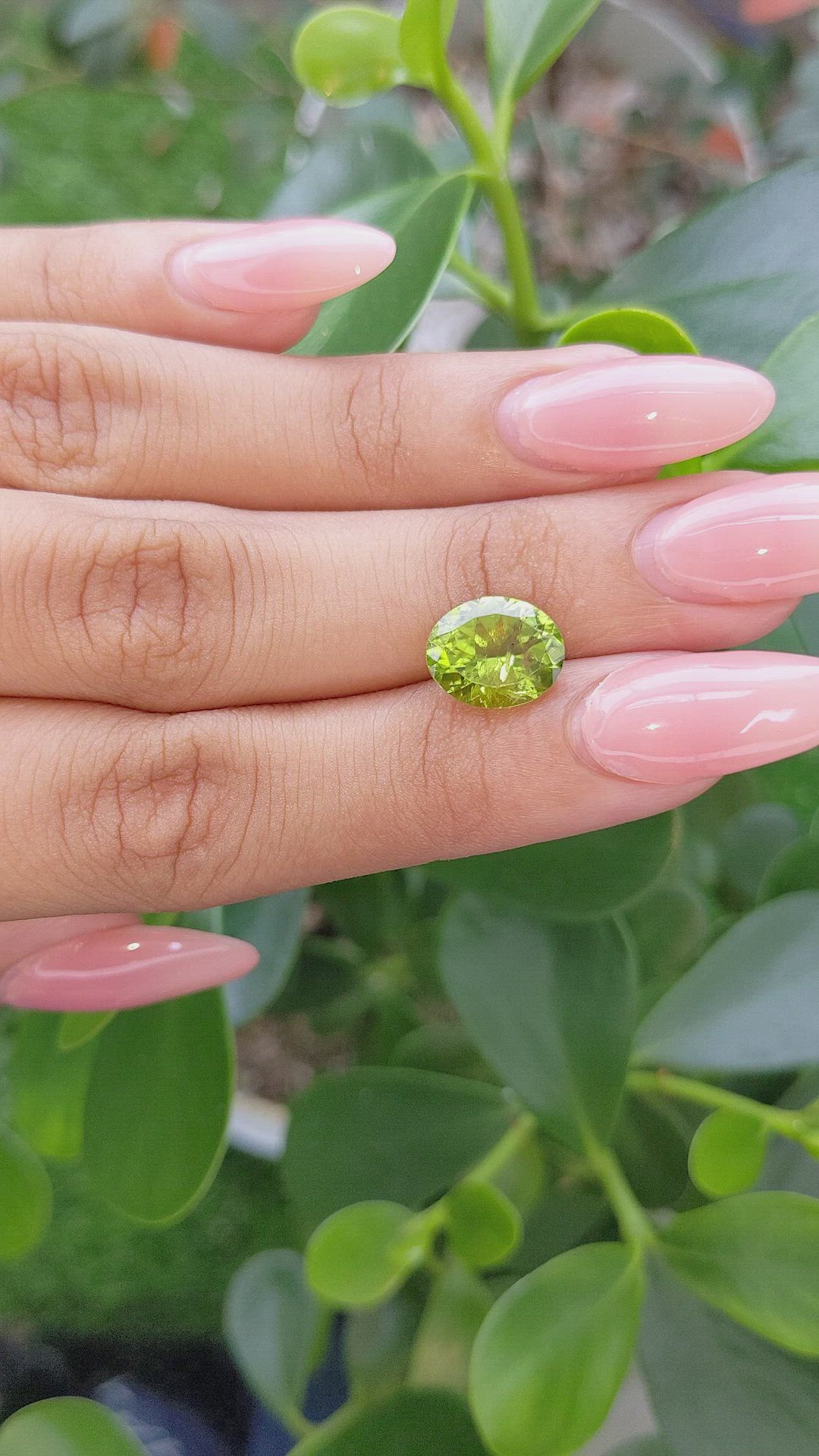 3.24 Ct. Peridot from Ceylon (Sri Lanka) Size Video