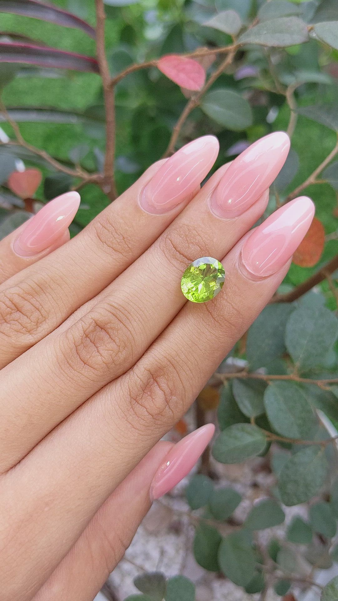 3.52 Ct. Peridot from Ceylon (Sri Lanka) Size Video