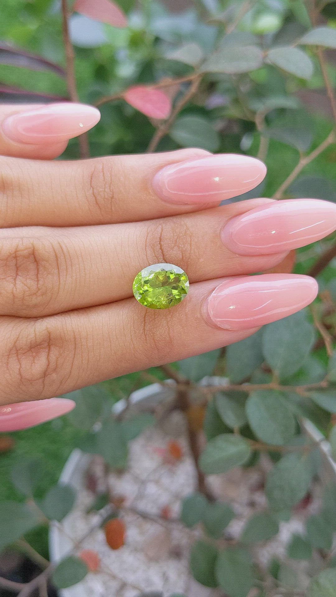 3.52 Ct. Peridot from Ceylon (Sri Lanka) Size Video