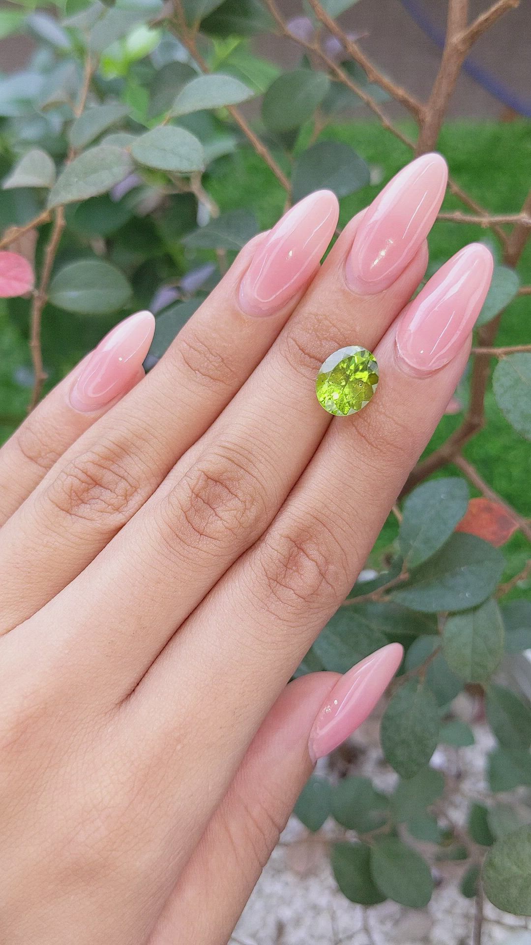 3.93 Ct. Peridot from Ceylon (Sri Lanka) Size Video