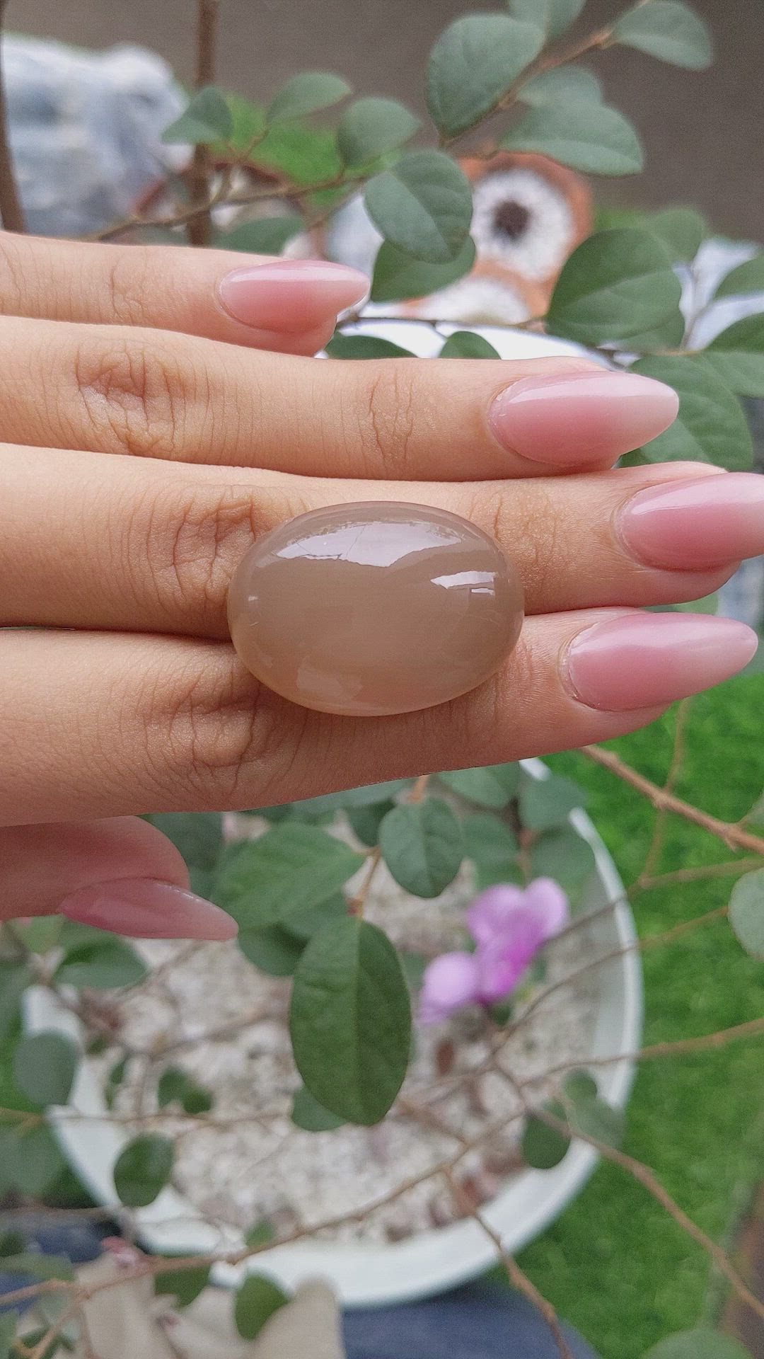 60.64 Ct. Cabochon Moonstone from Ceylon (Sri Lanka) Size Video