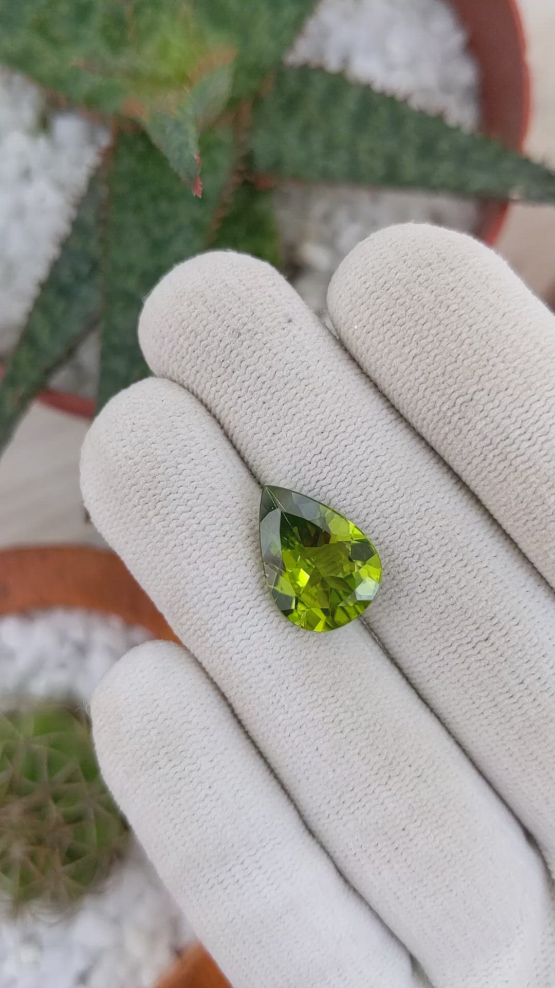 5.04 Ct. Peridot from Ceylon (Sri Lanka) Size Video