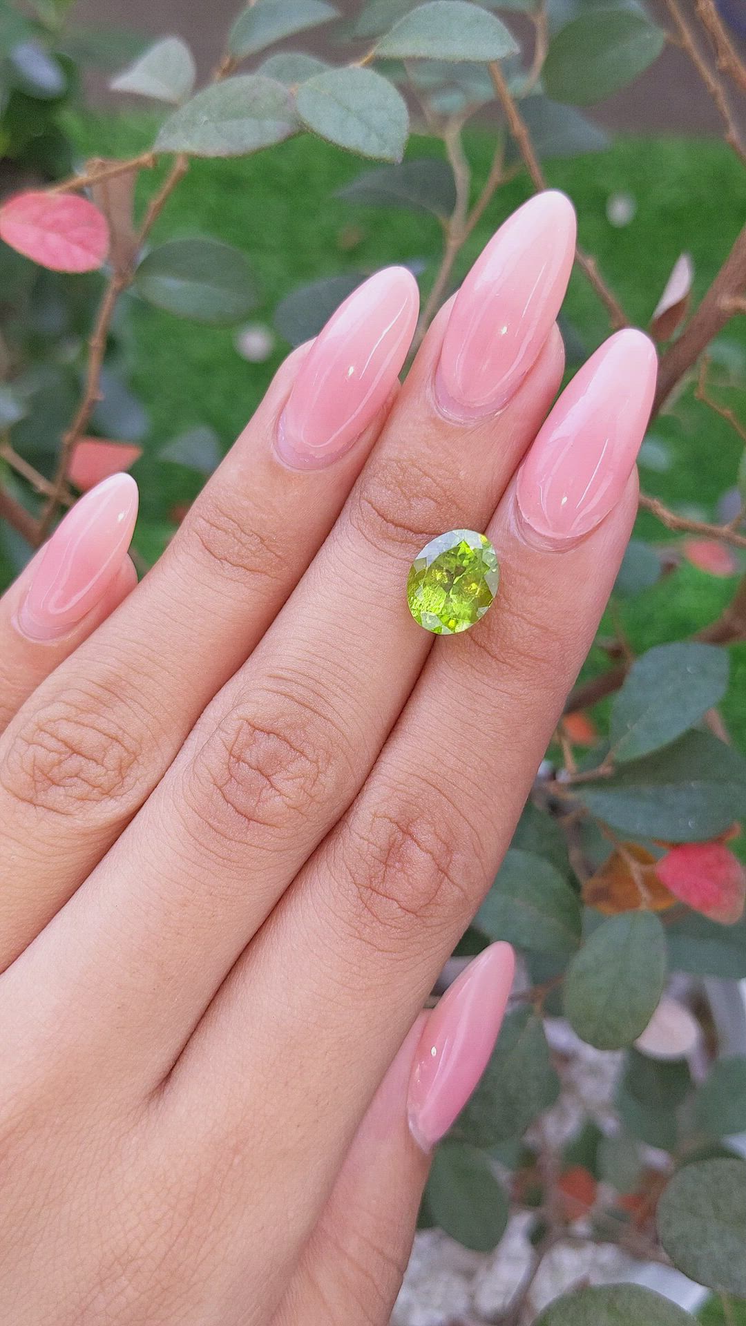 3.70 Ct. Peridot from Ceylon (Sri Lanka) Size Video