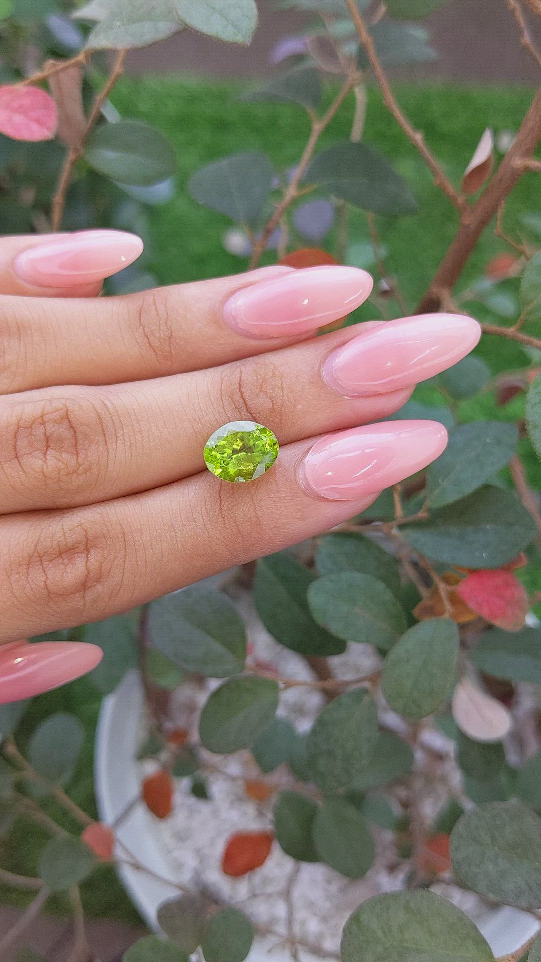 3.70 Ct. Peridot from Ceylon (Sri Lanka) Size Video