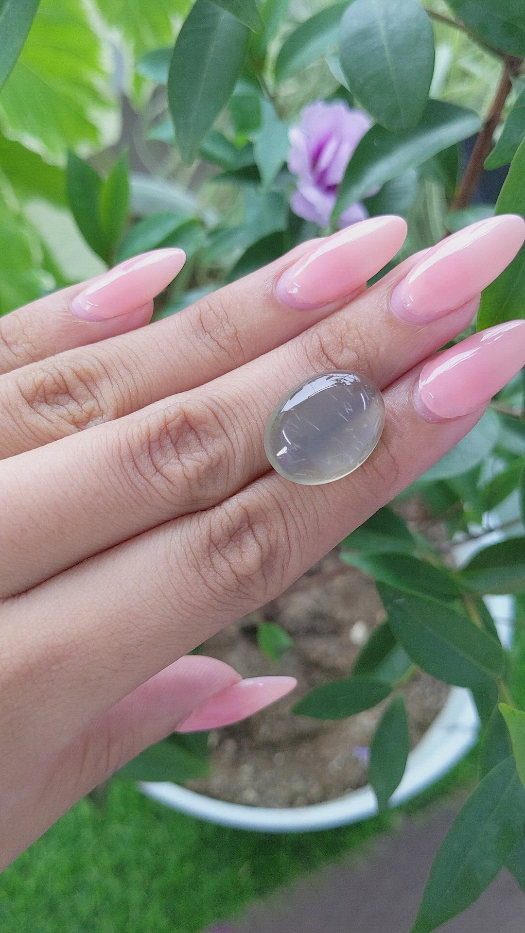 15.81 Ct. Cabochon Moonstone from Ceylon (Sri Lanka) Size Video