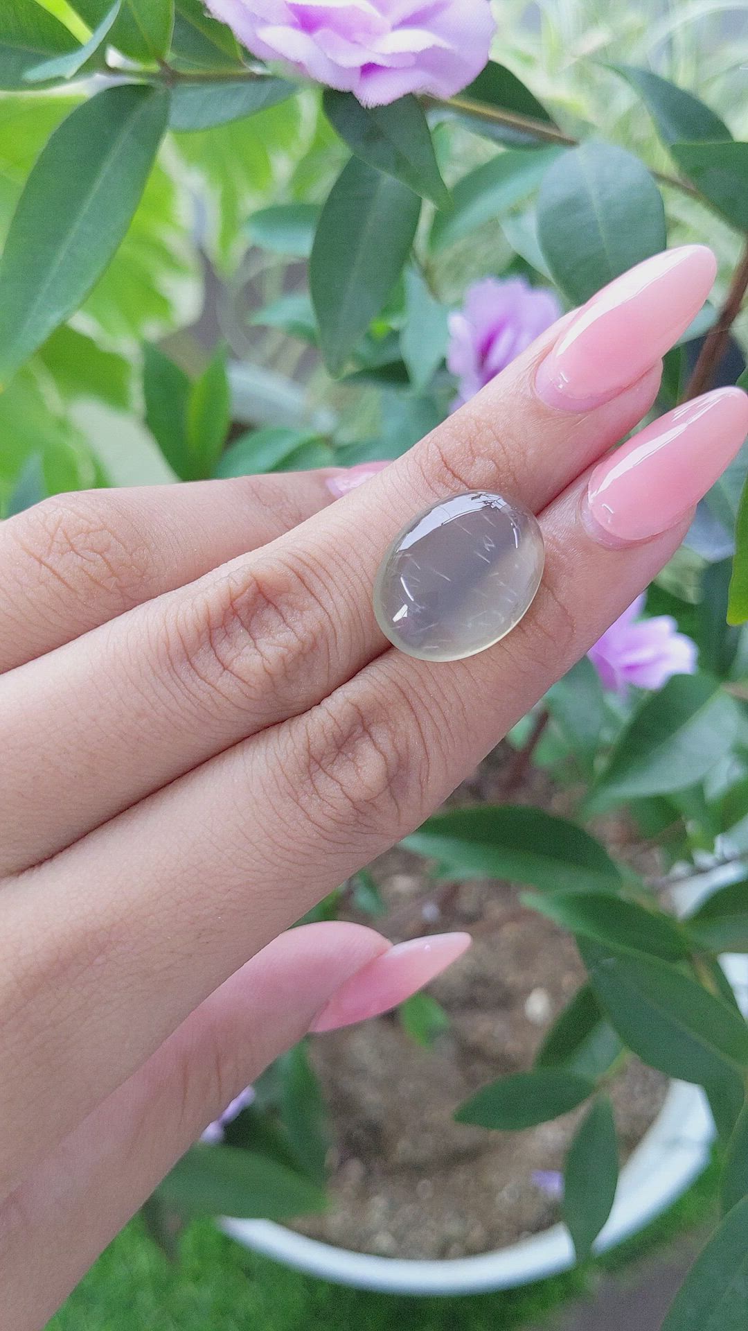 15.81 Ct. Cabochon Moonstone from Ceylon (Sri Lanka) Size Video