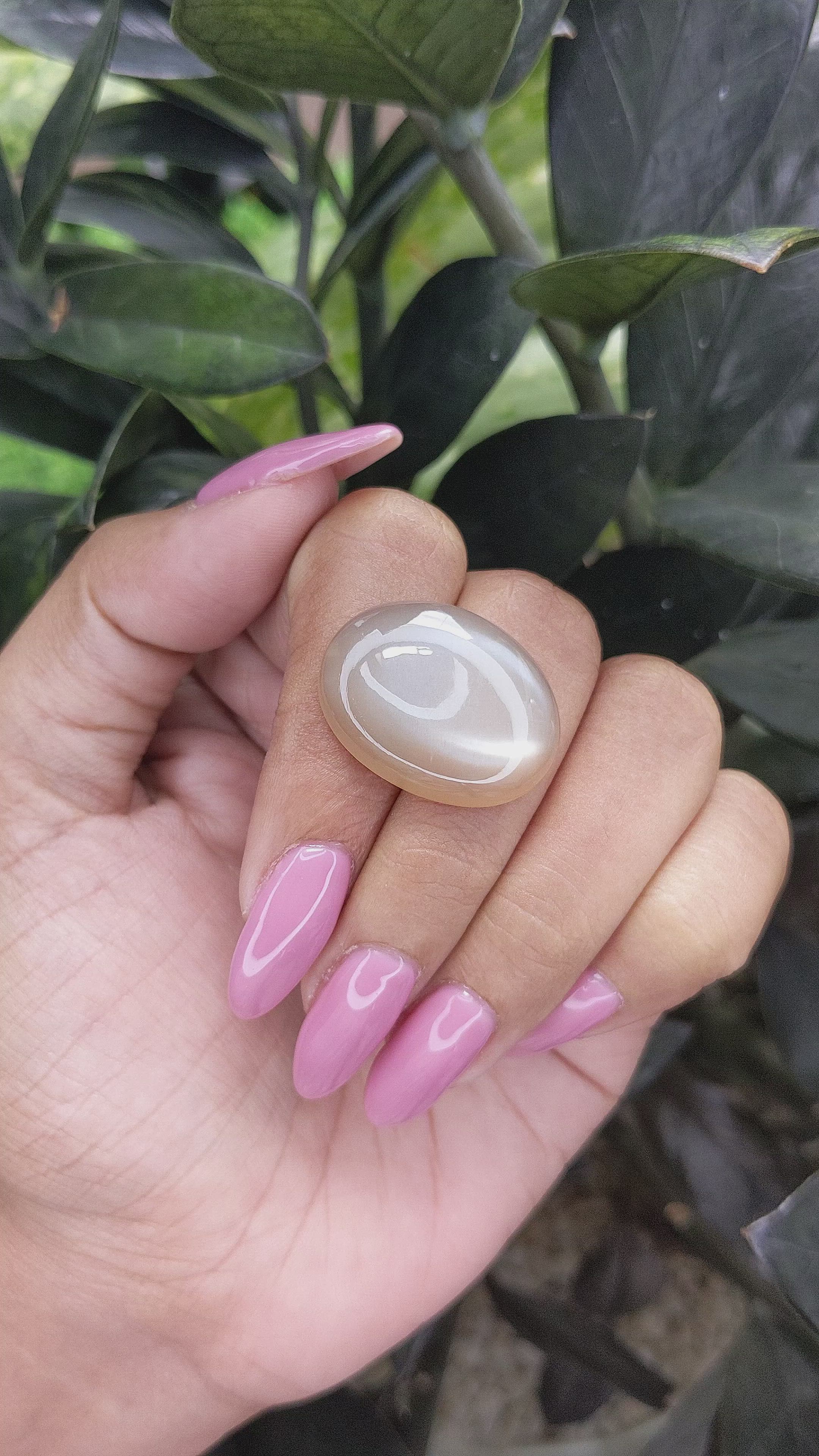 25.05 Ct. Cabochon Moonstone from Ceylon (Sri Lanka) Size Video