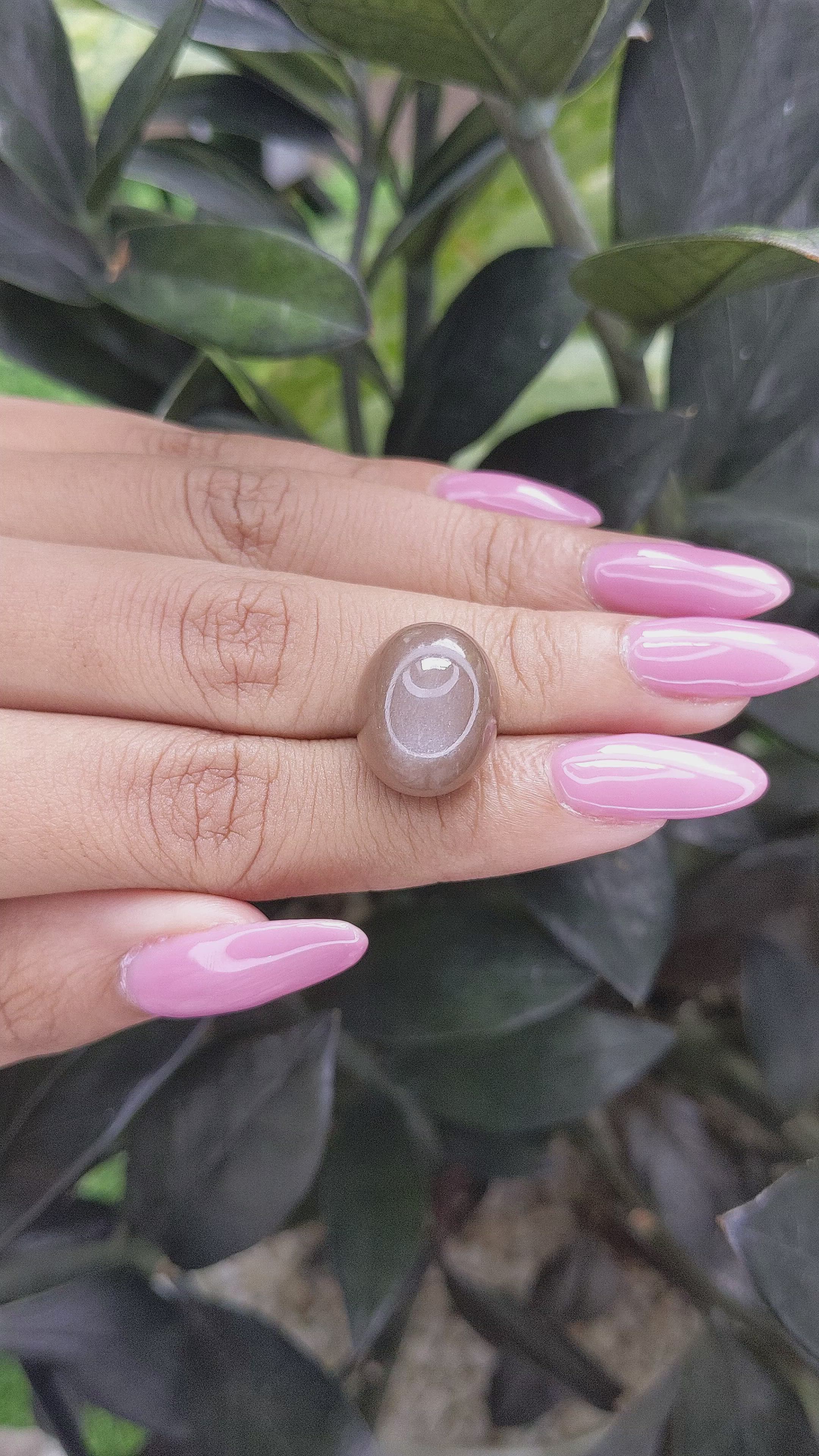 18.54 Ct. Cabochon Moonstone from Ceylon (Sri Lanka) Size Video