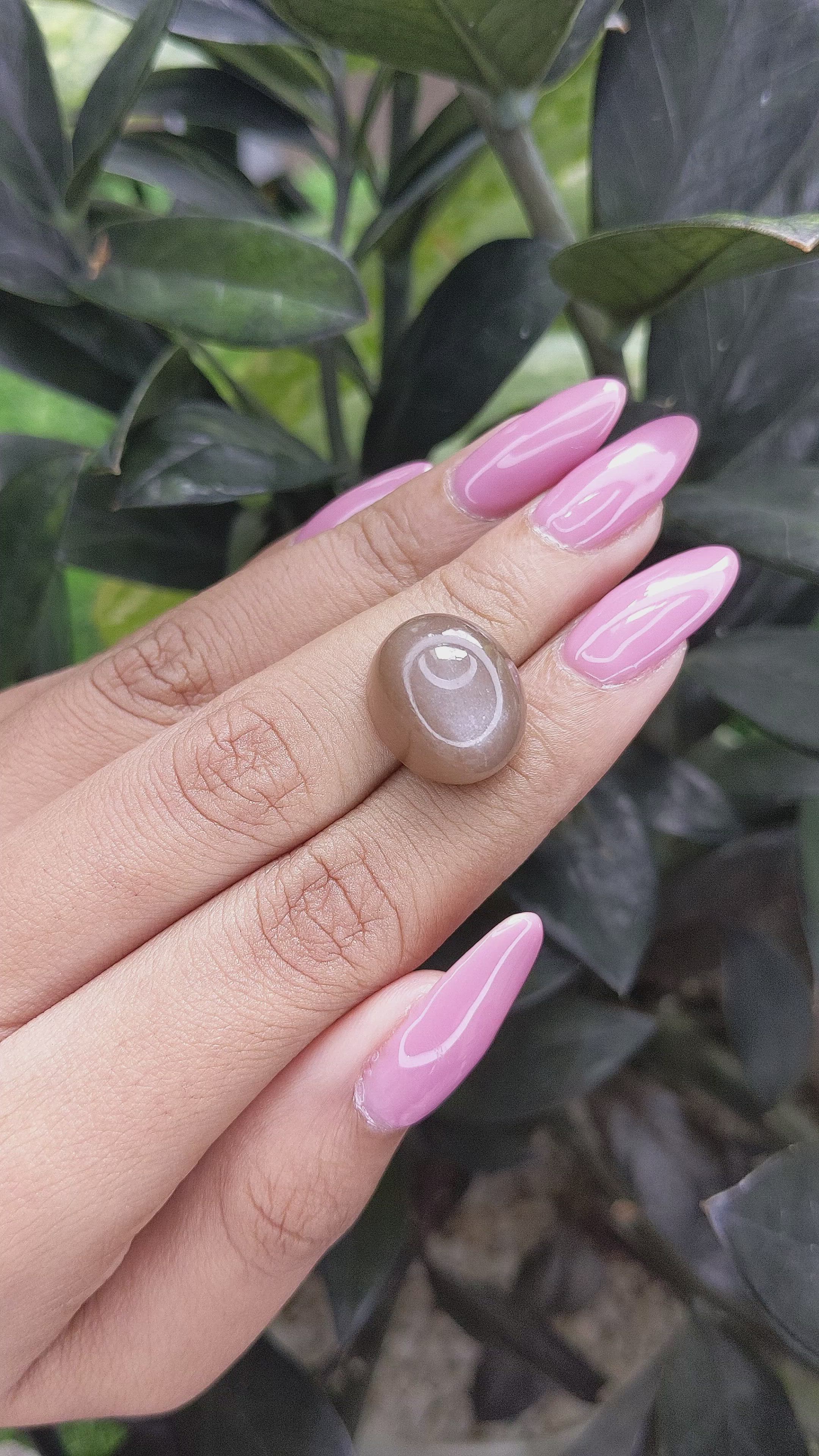 18.54 Ct. Cabochon Moonstone from Ceylon (Sri Lanka) Size Video